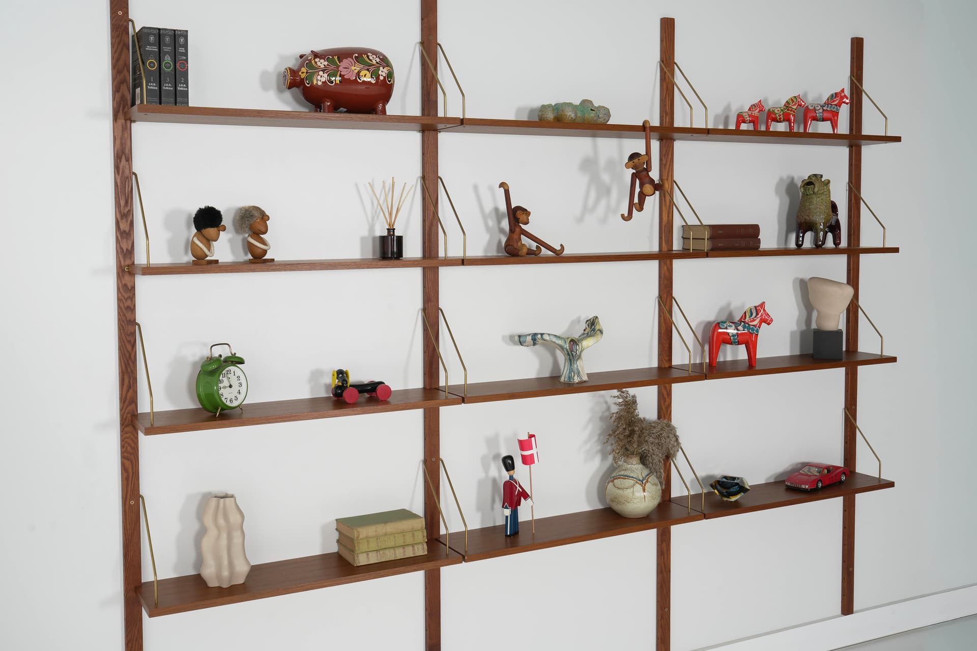 Regał systemowy, brązowy, teak, Dania, lata 70. - 340281