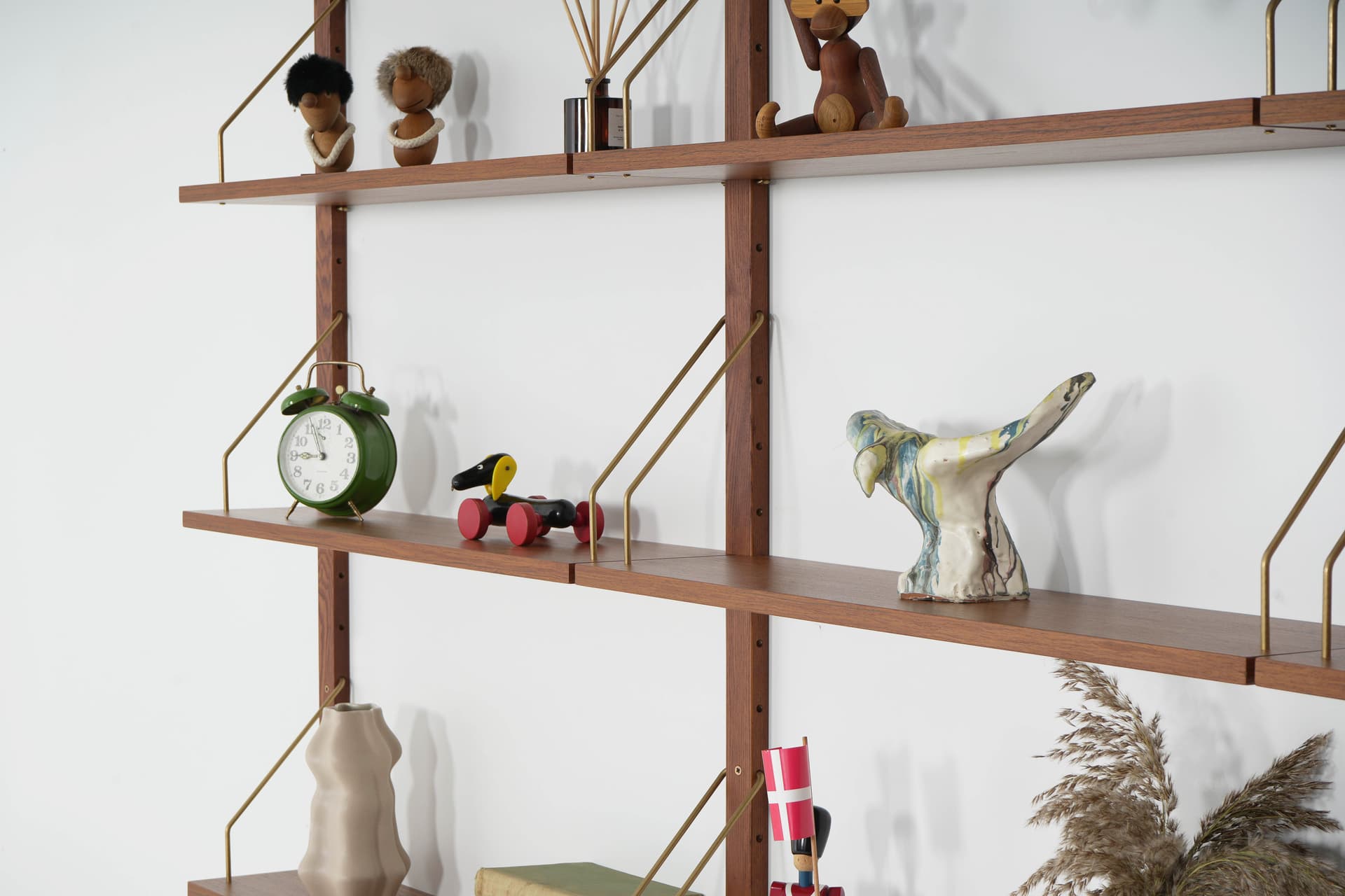 Regał systemowy, brązowy, teak, Dania, lata 70. - 340278