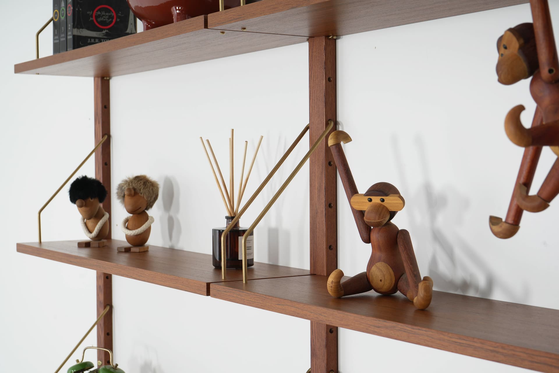 Regał systemowy, brązowy, teak, Dania, lata 70. - 340283