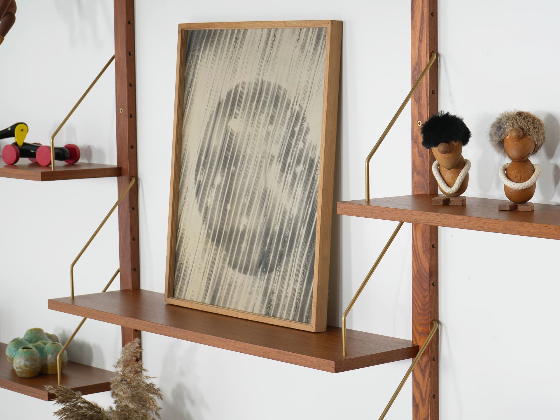 Regał systemowy, teak brązowy, Dania, lata 60. - 340289