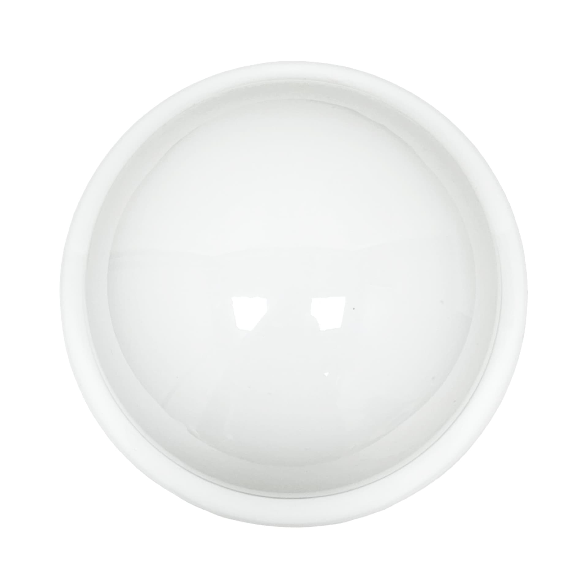 Flush mount, white glass, metal, Poland, 1970s. - 340305