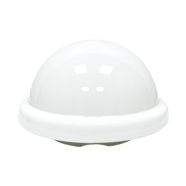 Flush mount, white glass, metal, Poland, 1970s. - DIMENSION