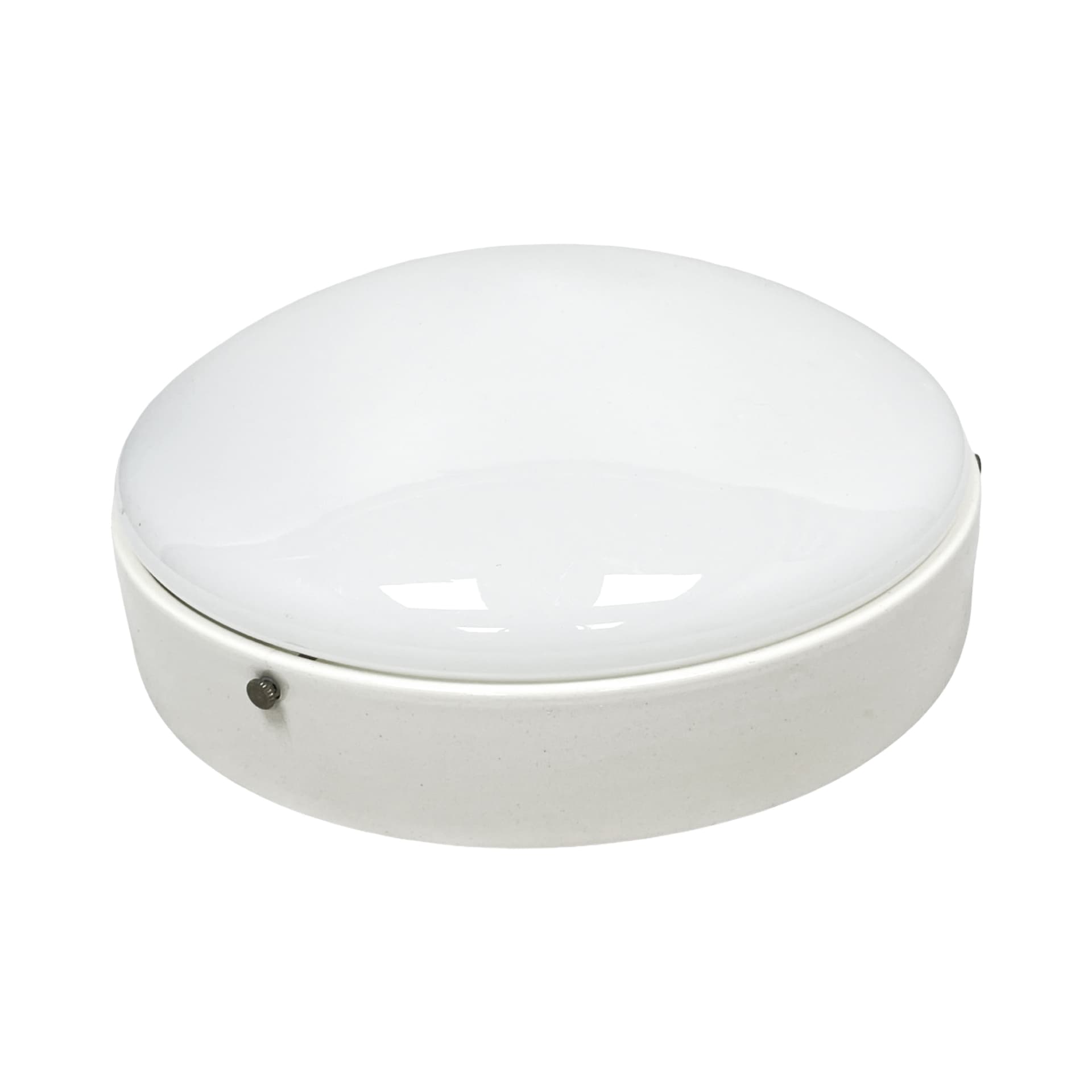 Flush Mount, white, porcelain glass, Zakłady Sprzętu Oświetleniowego Zaos, Poland, 1960s. - 340335