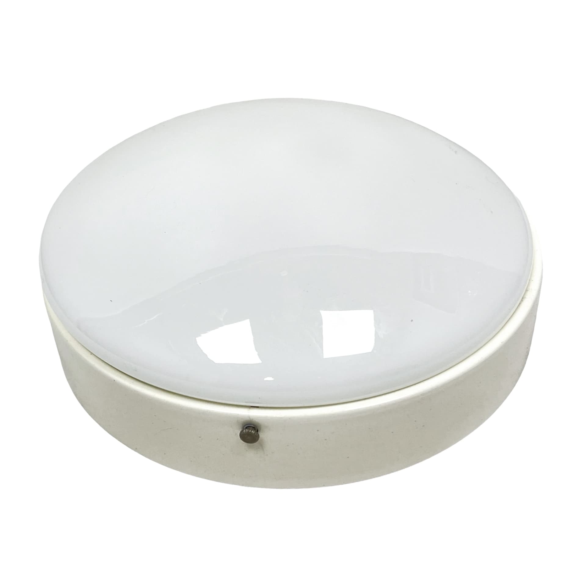 Flush Mount, white, porcelain glass, Zakłady Sprzętu Oświetleniowego Zaos, Poland, 1960s. - 340330