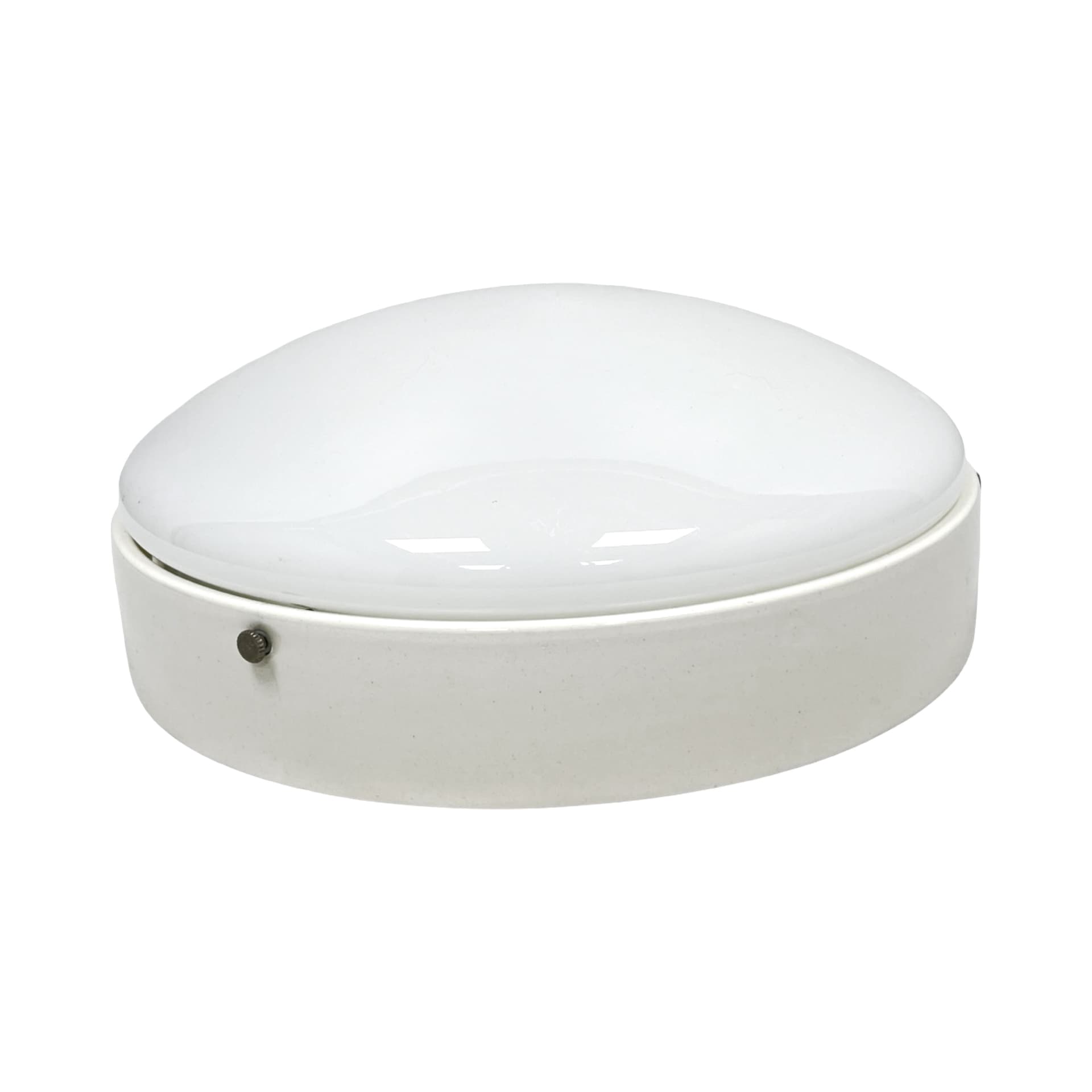 Flush Mount, white, porcelain glass, Zakłady Sprzętu Oświetleniowego Zaos, Poland, 1960s. - 340333