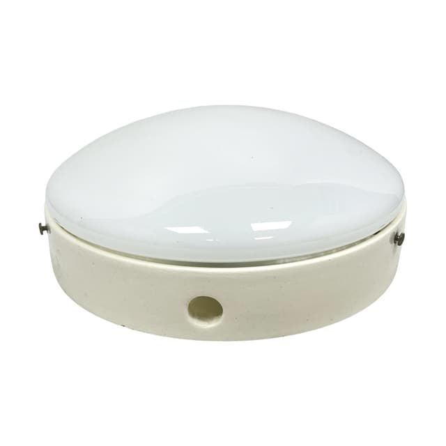 Flush Mount, white, porcelain glass, Zakłady Sprzętu Oświetleniowego Zaos, Poland, 1960s. - DIMENSION