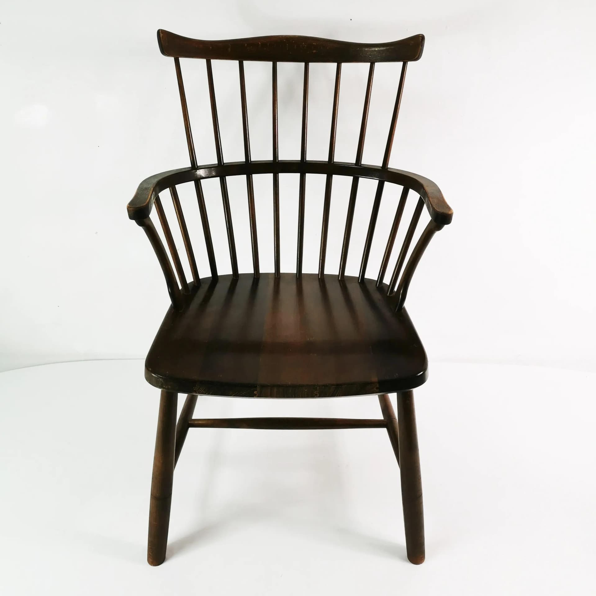 Chair 3250, brown oak, brown leather, by B. Mogensen, Fredericia, Denmark, 1950s. - 340967