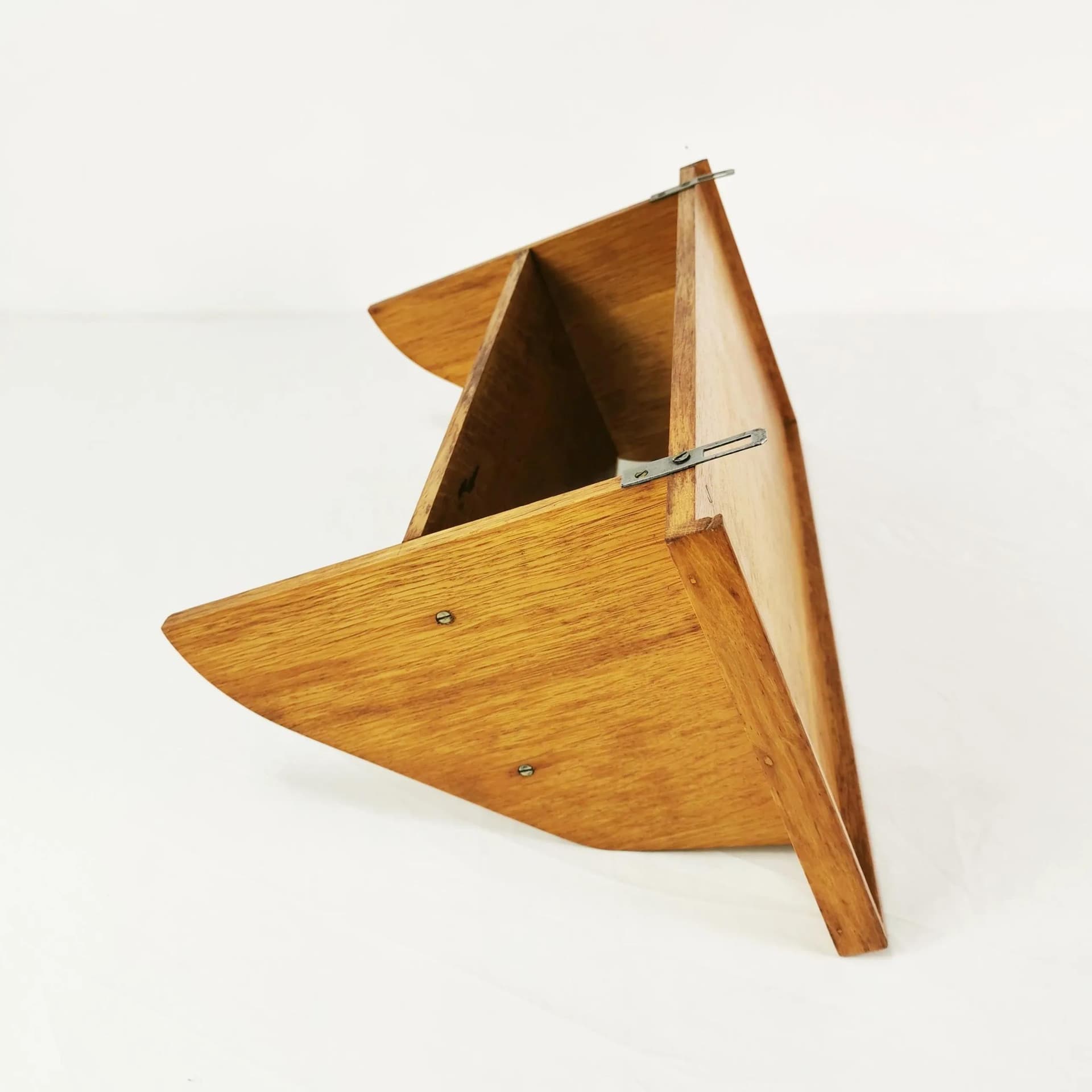 Wall shelf, brown beech, Germany, 1960s. - 340826