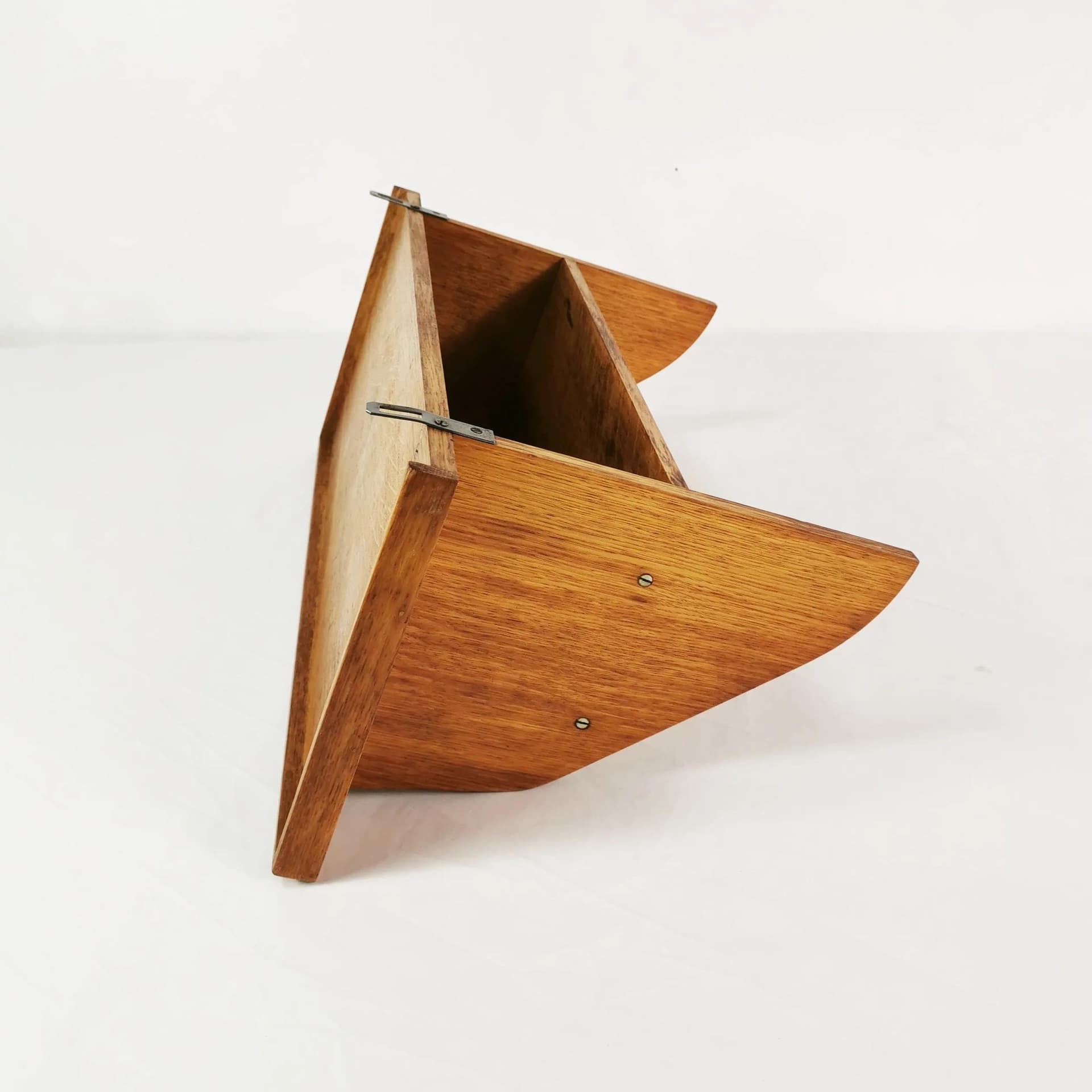 Wall shelf, brown beech, Germany, 1960s. - 340825