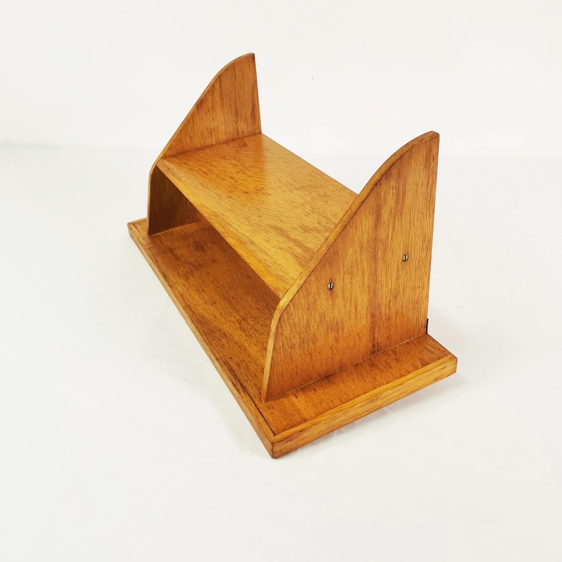 Wall shelf, brown beech, Germany, 1960s. - 340827