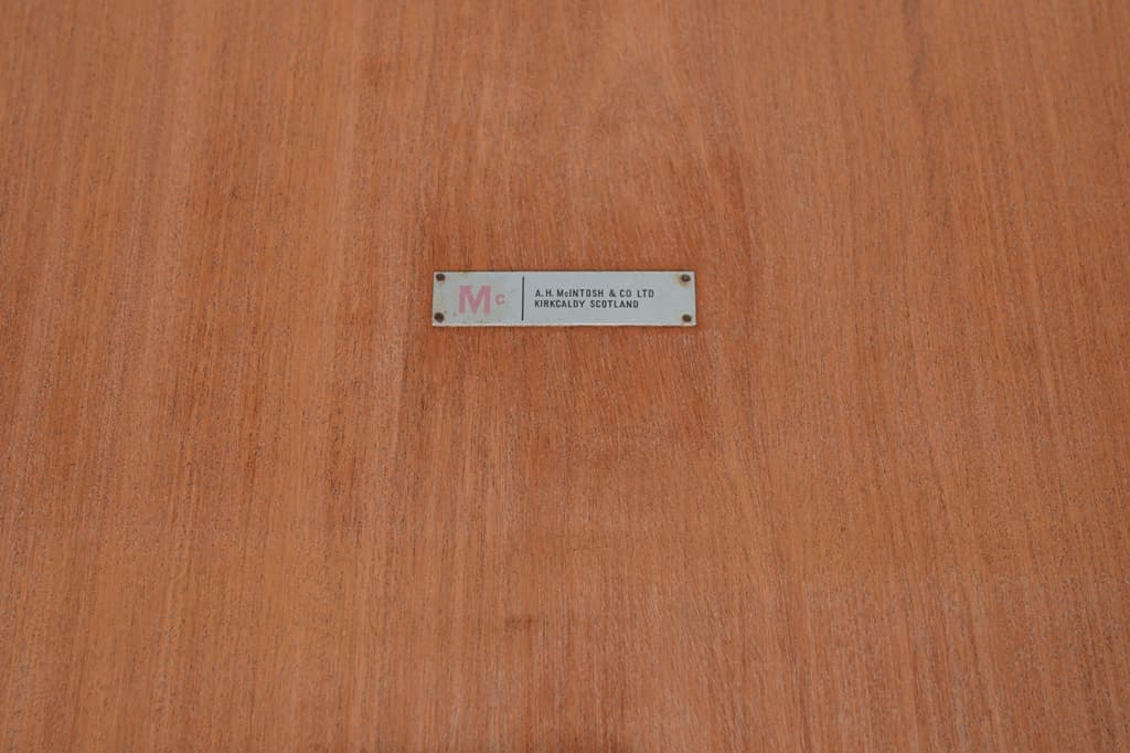 Stół rozkładany okrągły, palisander brązowy, McIntosh, Wielka Brytania, lata 60. - 340355