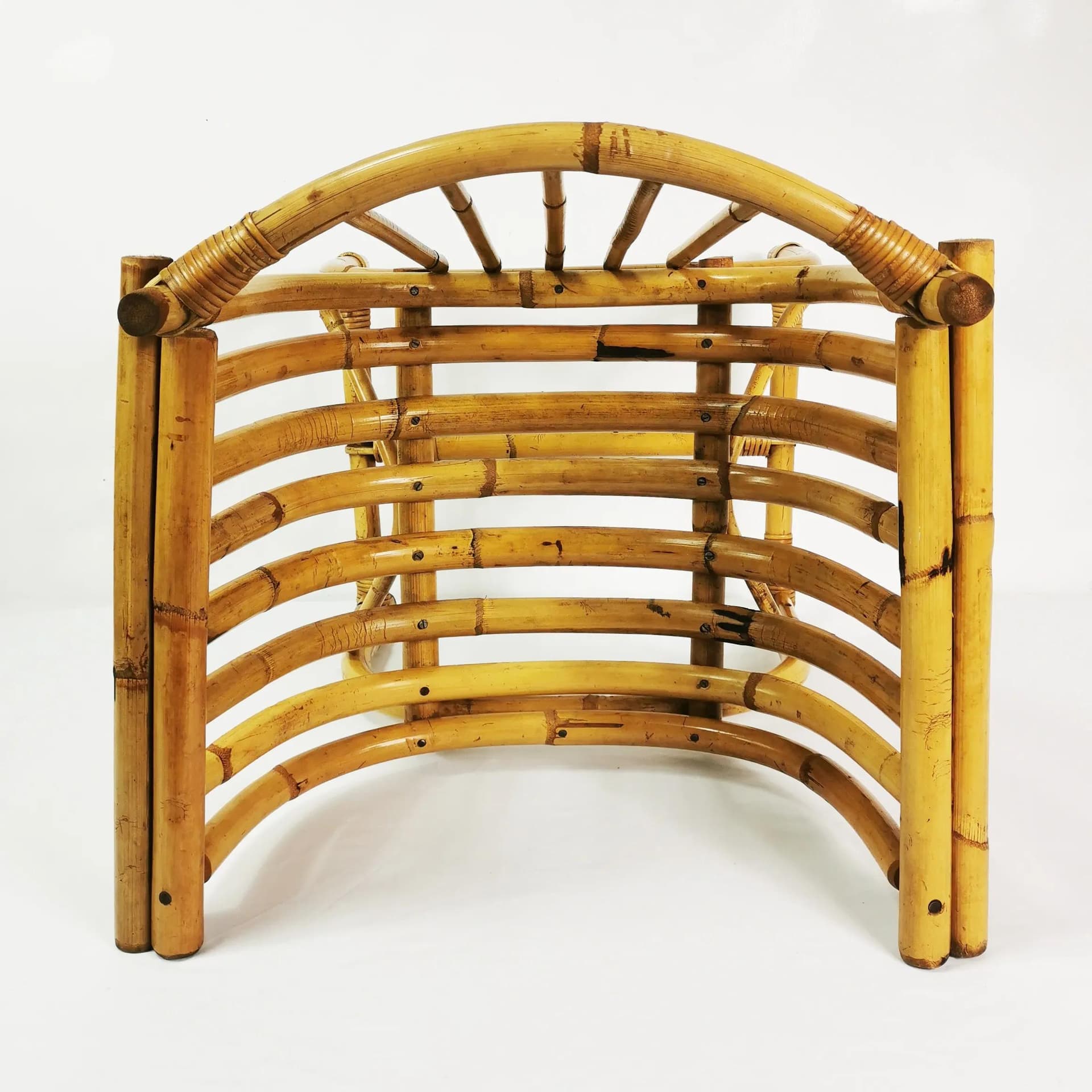 Armchair Mid Century, brown bamboo, rattan, Germany, 1950s - 340791