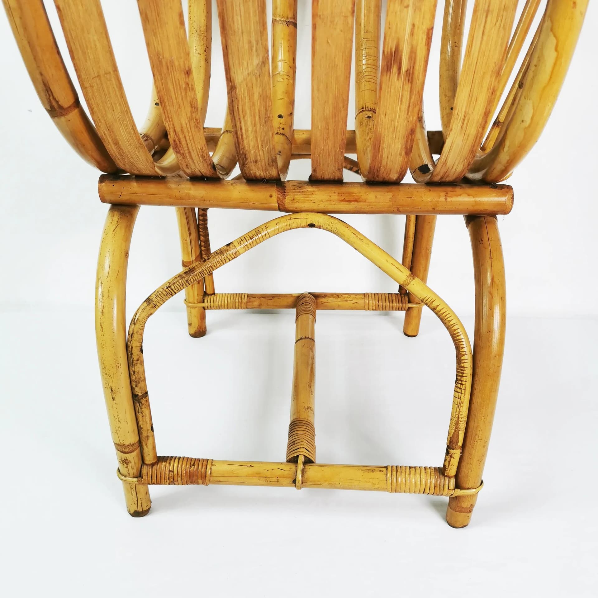 Armchair Mid Century, brown bamboo, rattan, Germany, 1950s - 340789