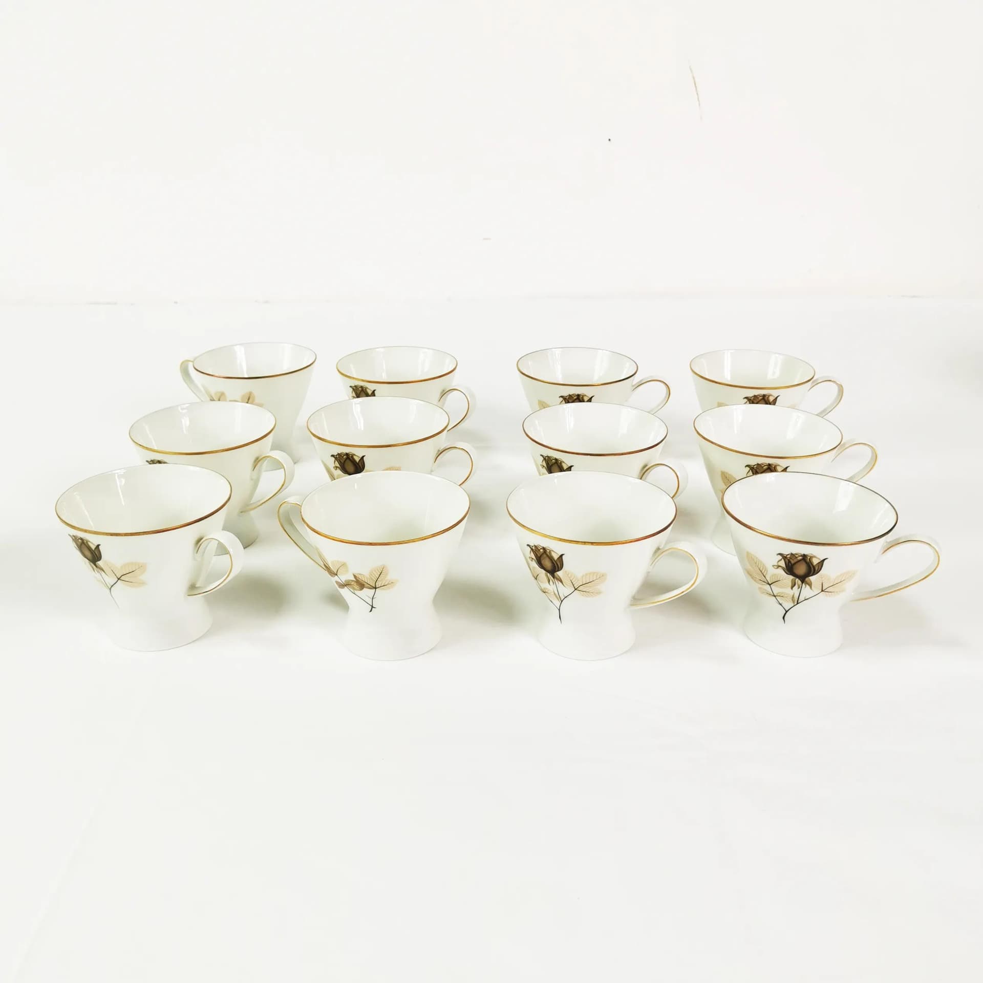 Coffee and Dessert Set Art Deco, white porcelain, by R. Loewy, Rosenthal, Germany, 1950s. - 340413