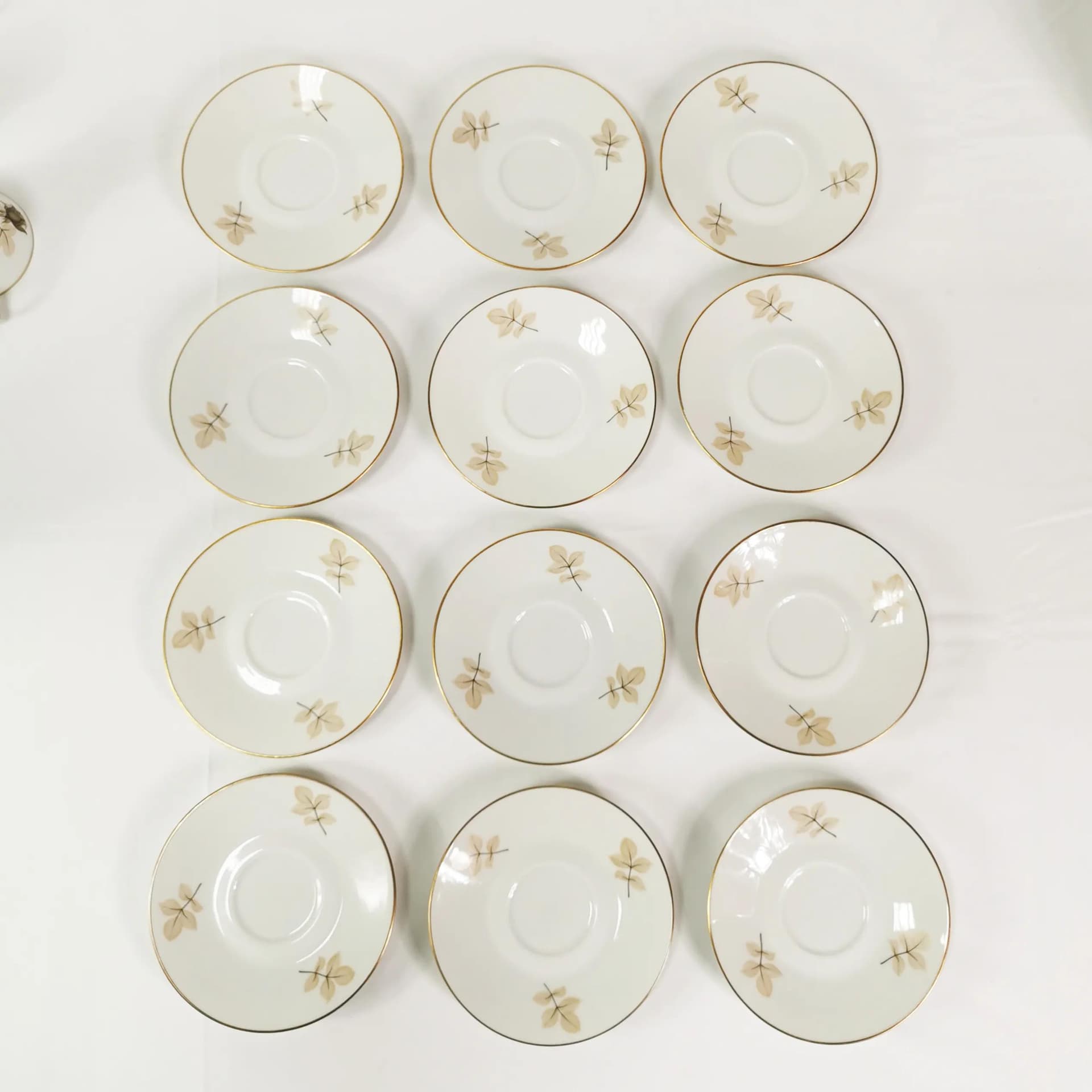 Coffee and Dessert Set Art Deco, white porcelain, by R. Loewy, Rosenthal, Germany, 1950s. - 340417