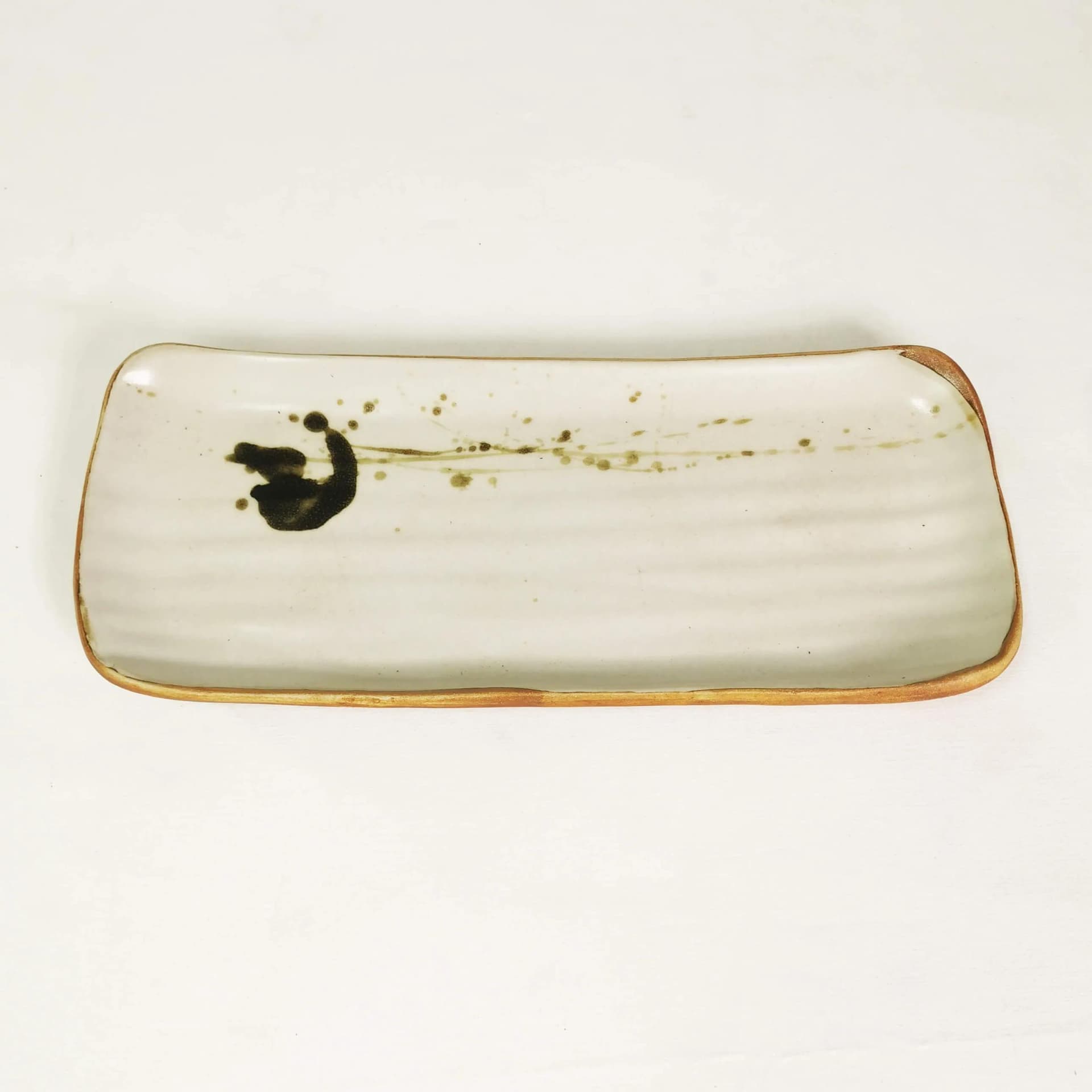 Patera Colombe, kamionka biała brązowa zielona, Colombe, Francja, lata 60. - 341275