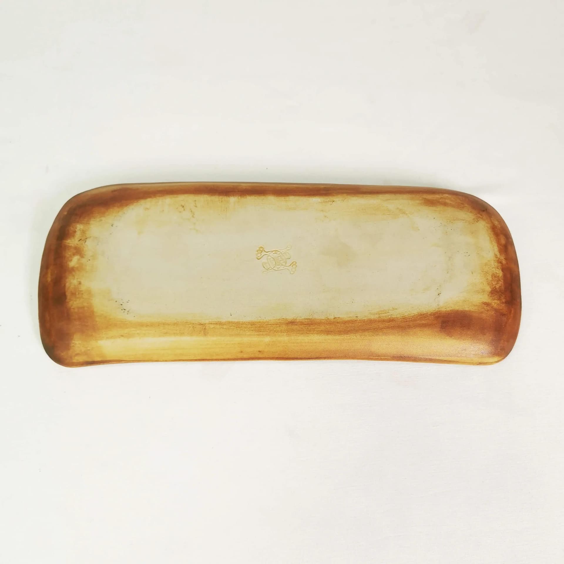 Patera Colombe, kamionka biała brązowa zielona, Colombe, Francja, lata 60. - 341278
