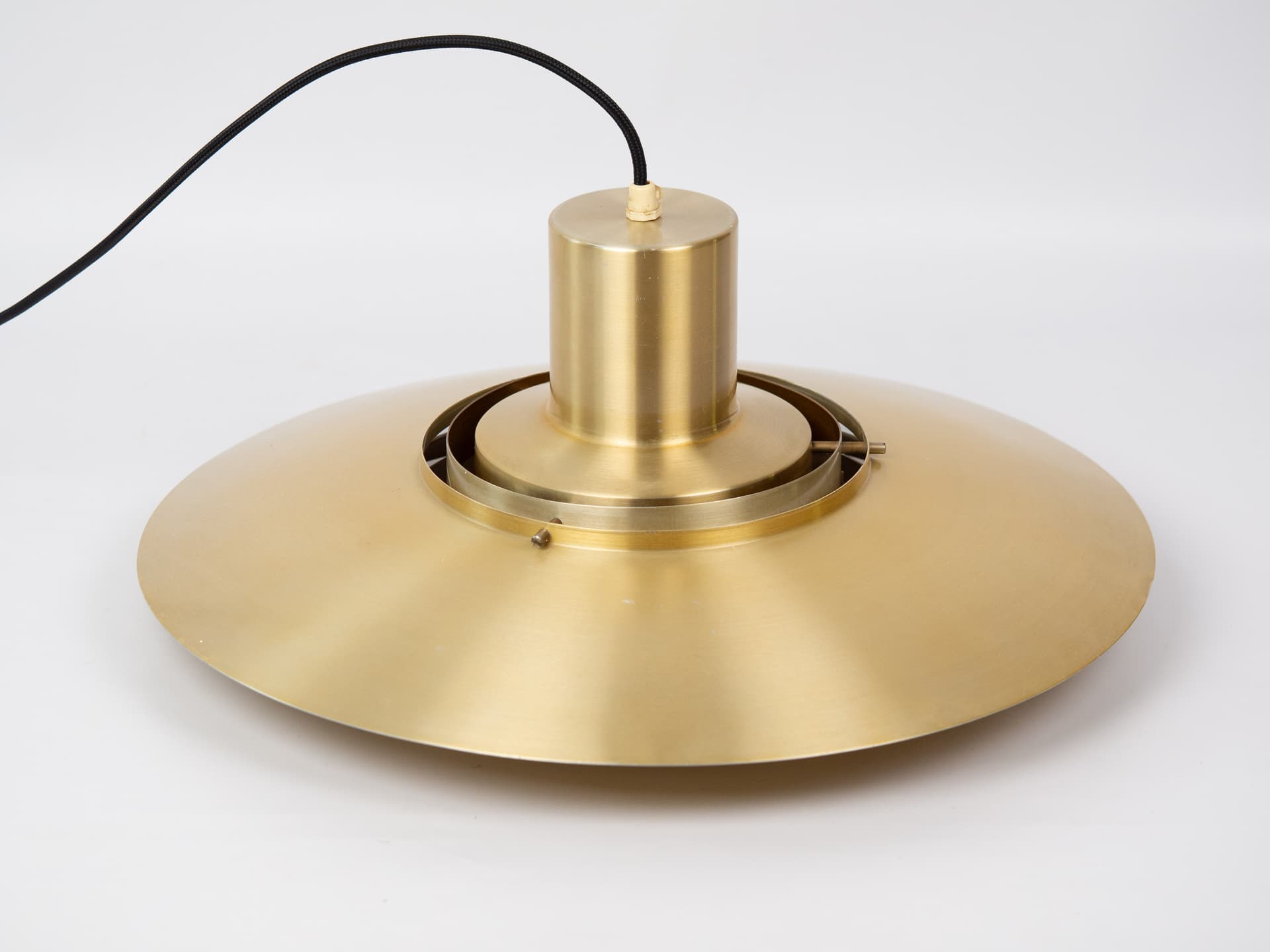 Lampa wisząca P376, złoty mosiądz, srebrny aluminium, Nordisk Solar, Dania, lata 60. - 341358