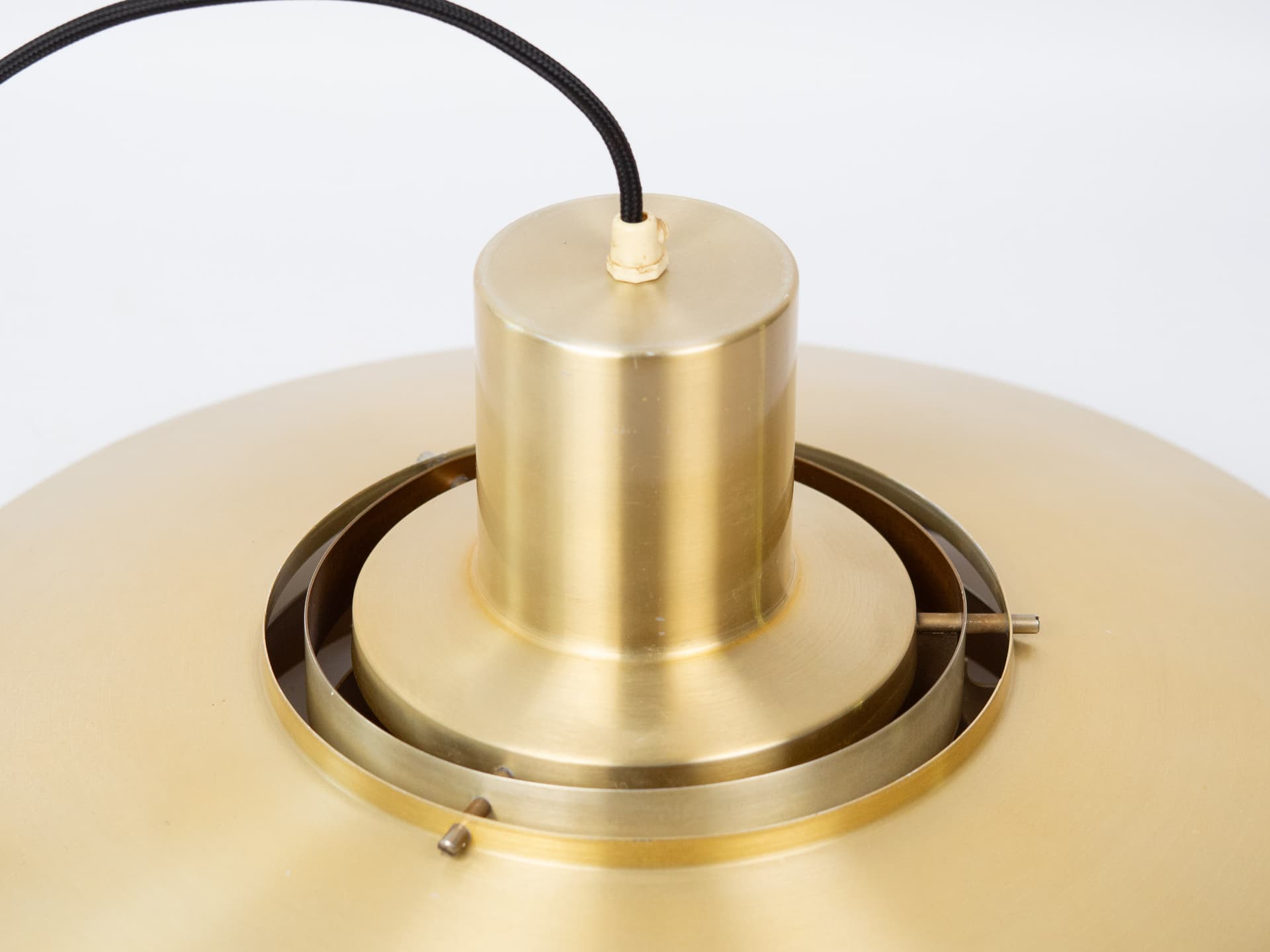Lampa wisząca P376, złoty mosiądz, srebrny aluminium, Nordisk Solar, Dania, lata 60. - 341359