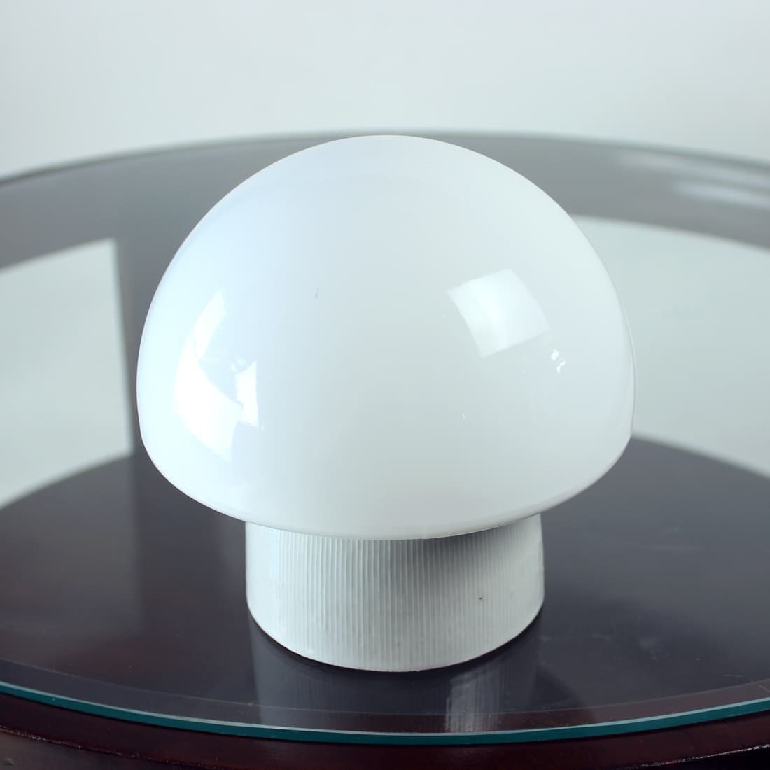 Ceiling Or Wall Lamp, white opaline glass, beige ceramic, Czechoslovakia, 1960s - 341371