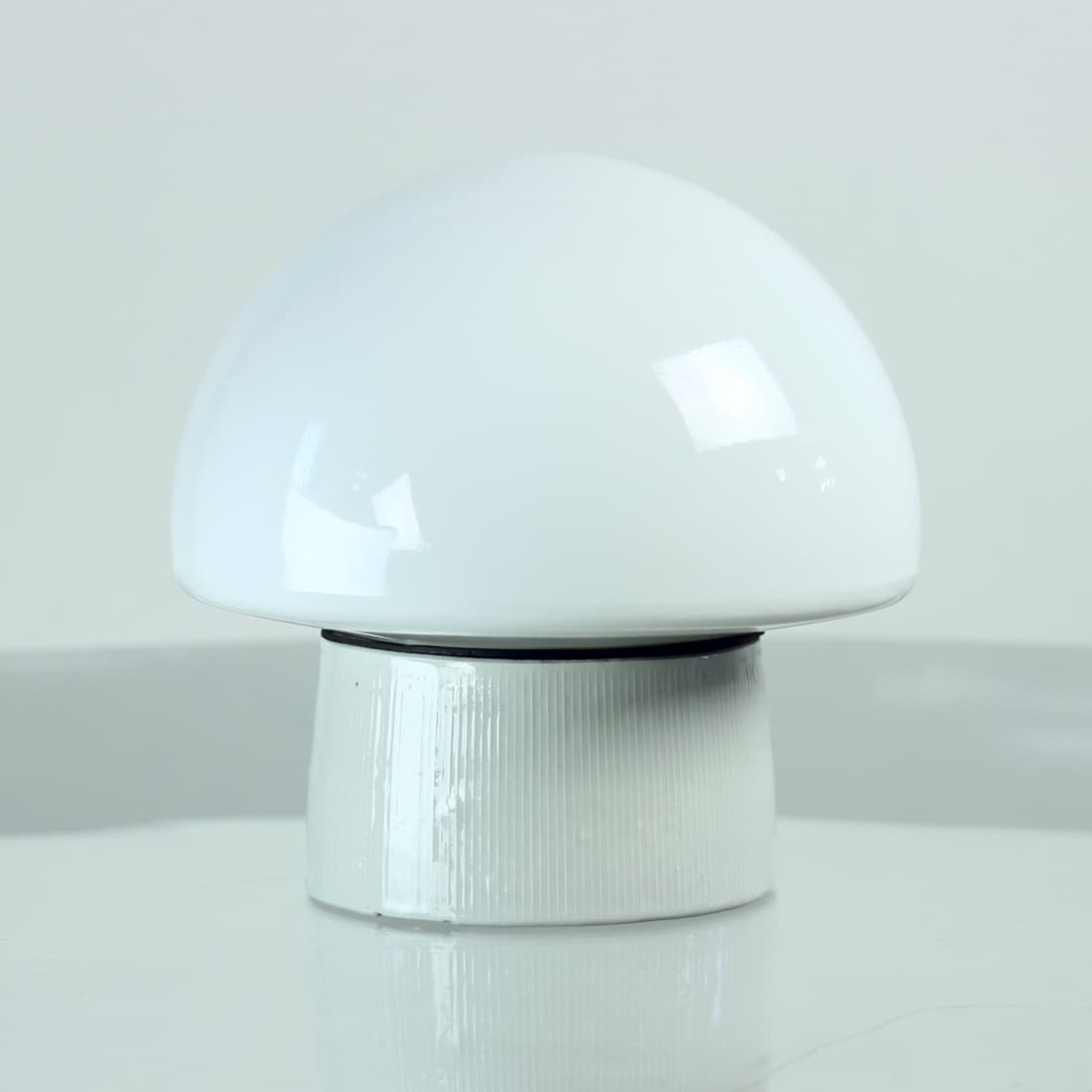 Ceiling Or Wall Lamp, white opaline glass, beige ceramic, Czechoslovakia, 1960s - 341375