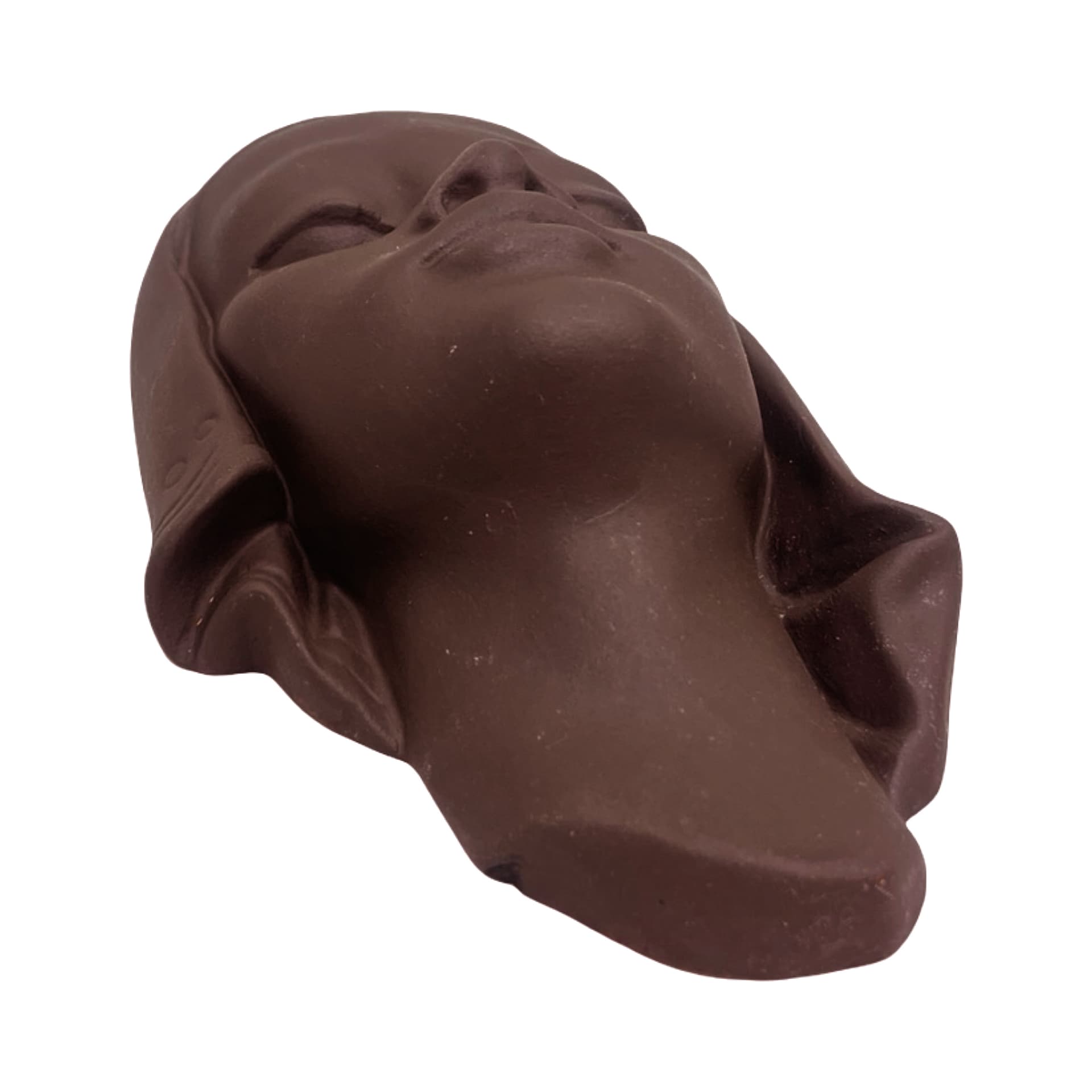 Wall mask, brown ceramic, Paul Keilbar Kunstwerkstätten, Germany, 1950s - 341528