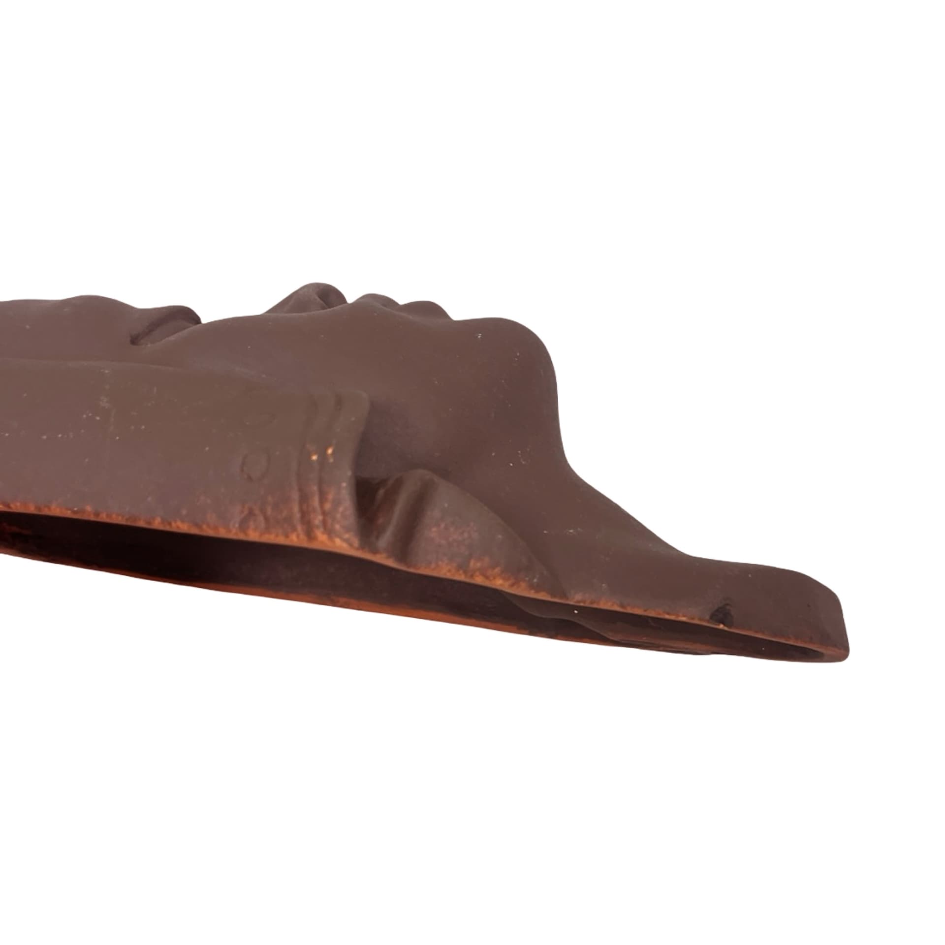 Wall mask, brown ceramic, Paul Keilbar Kunstwerkstätten, Germany, 1950s - 341525