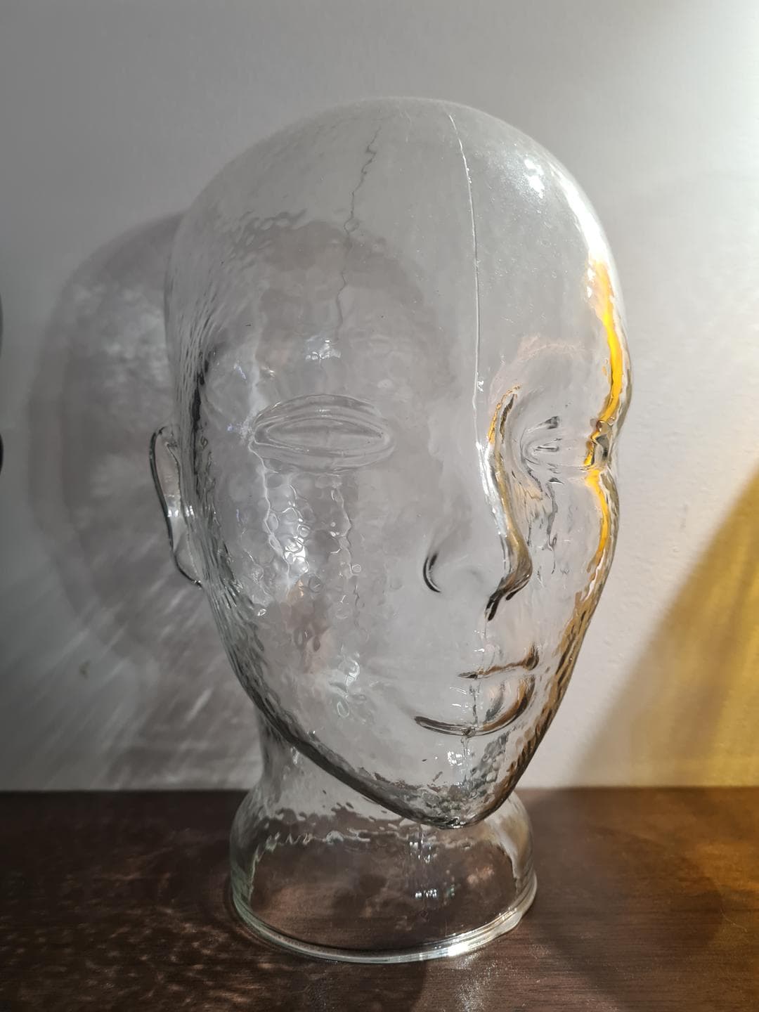 Set of Four Display Heads, black, clear, amber, cobalt, glass, 1970s - 341682
