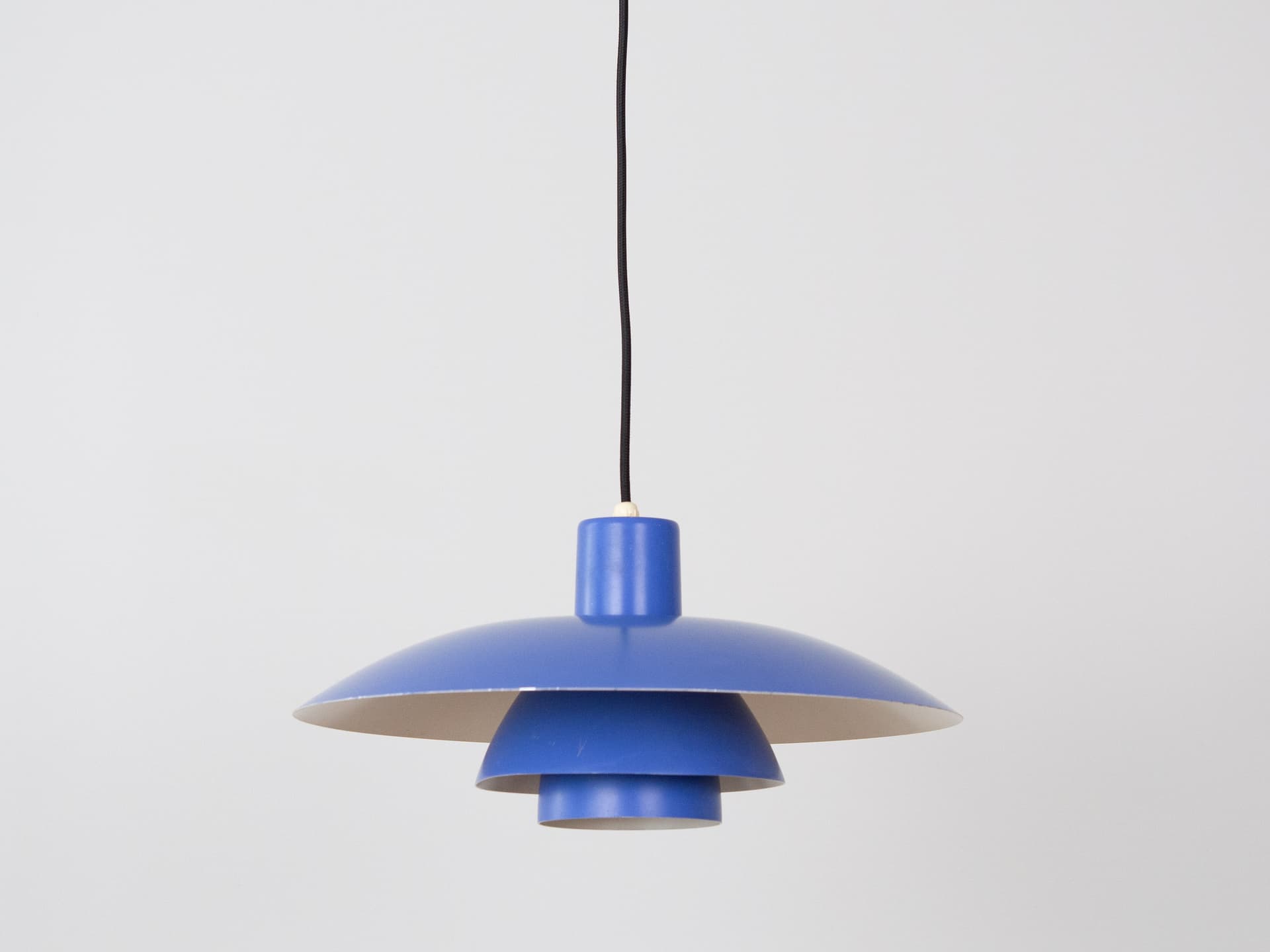 Lampa wisząca PH 4/3, niebieski, aluminium, proj. P. Henningsen, Louis Poulsen, Dania, lata 80. - 341705
