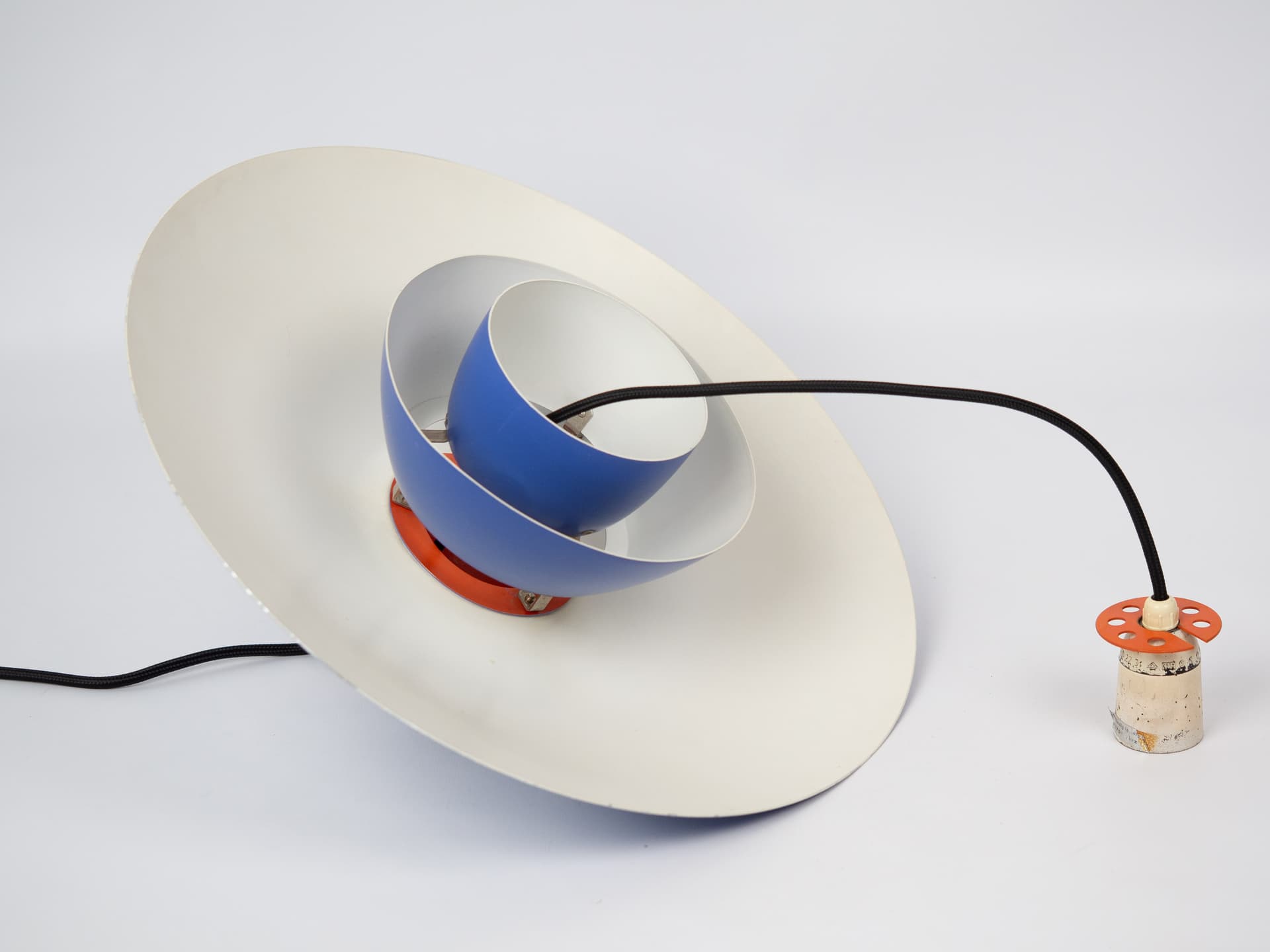 Lampa wisząca PH 4/3, niebieski, aluminium, proj. P. Henningsen, Louis Poulsen, Dania, lata 80. - 341708