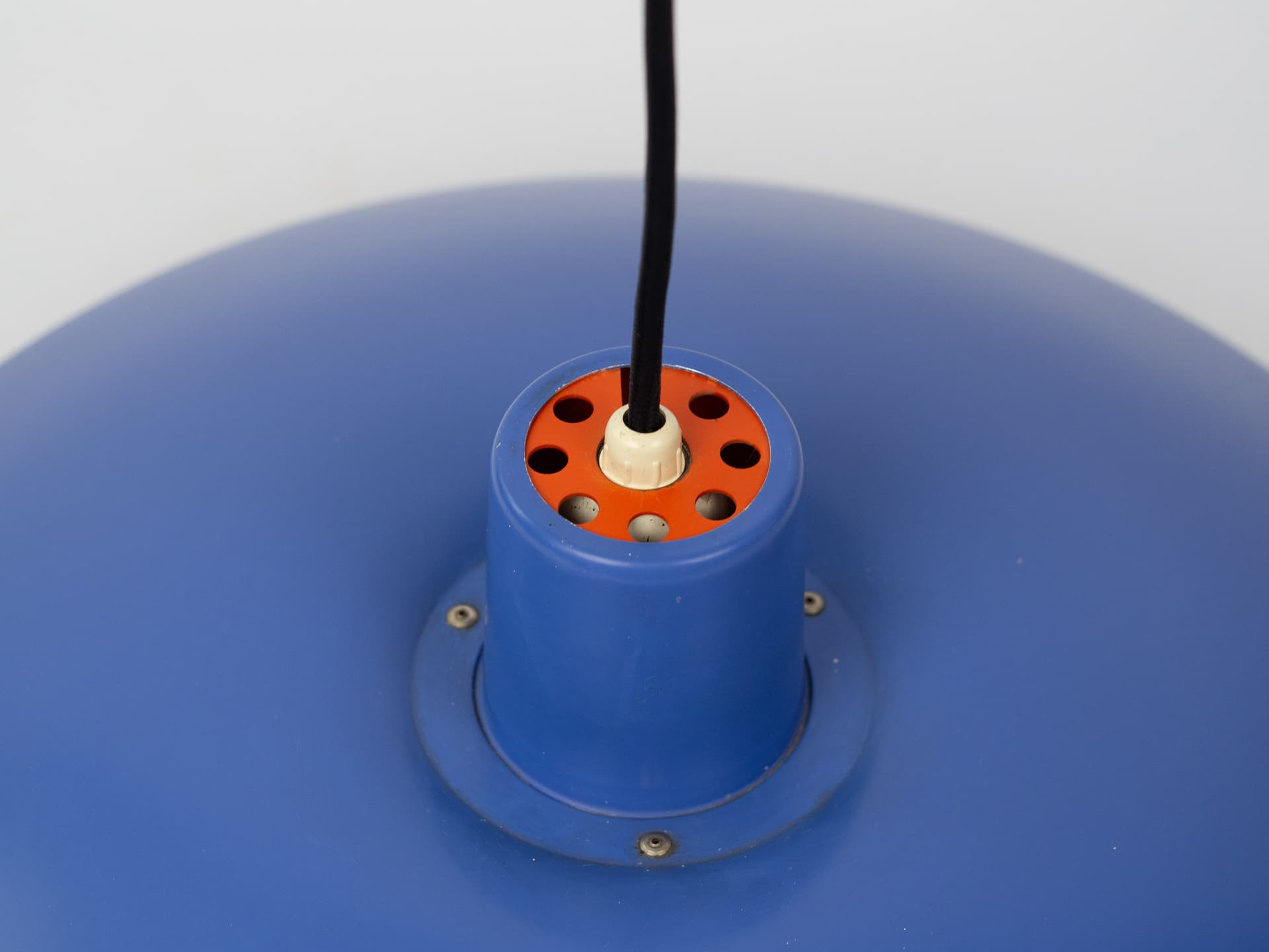 Lampa wisząca PH 4/3, niebieski, aluminium, proj. P. Henningsen, Louis Poulsen, Dania, lata 80. - 341711