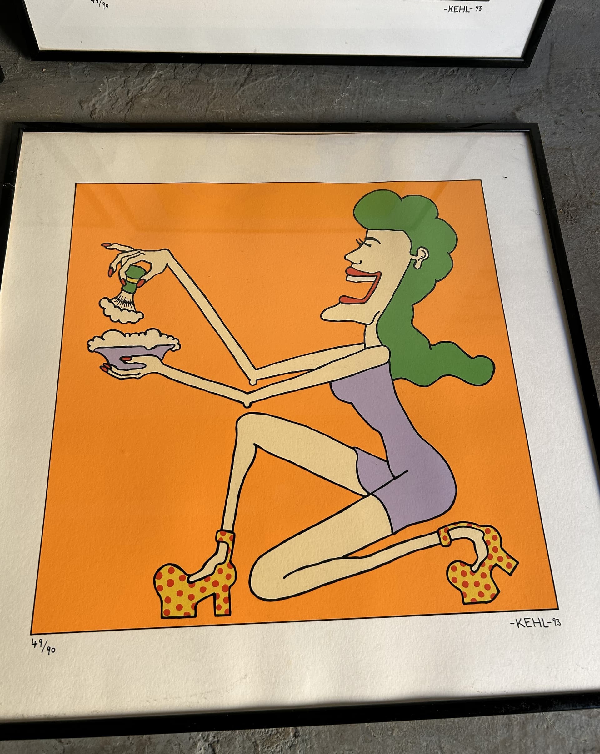 Set of Four Pop Art Prints 67x67 cm, colored paper, black wood, Germany, 1990s - 341729