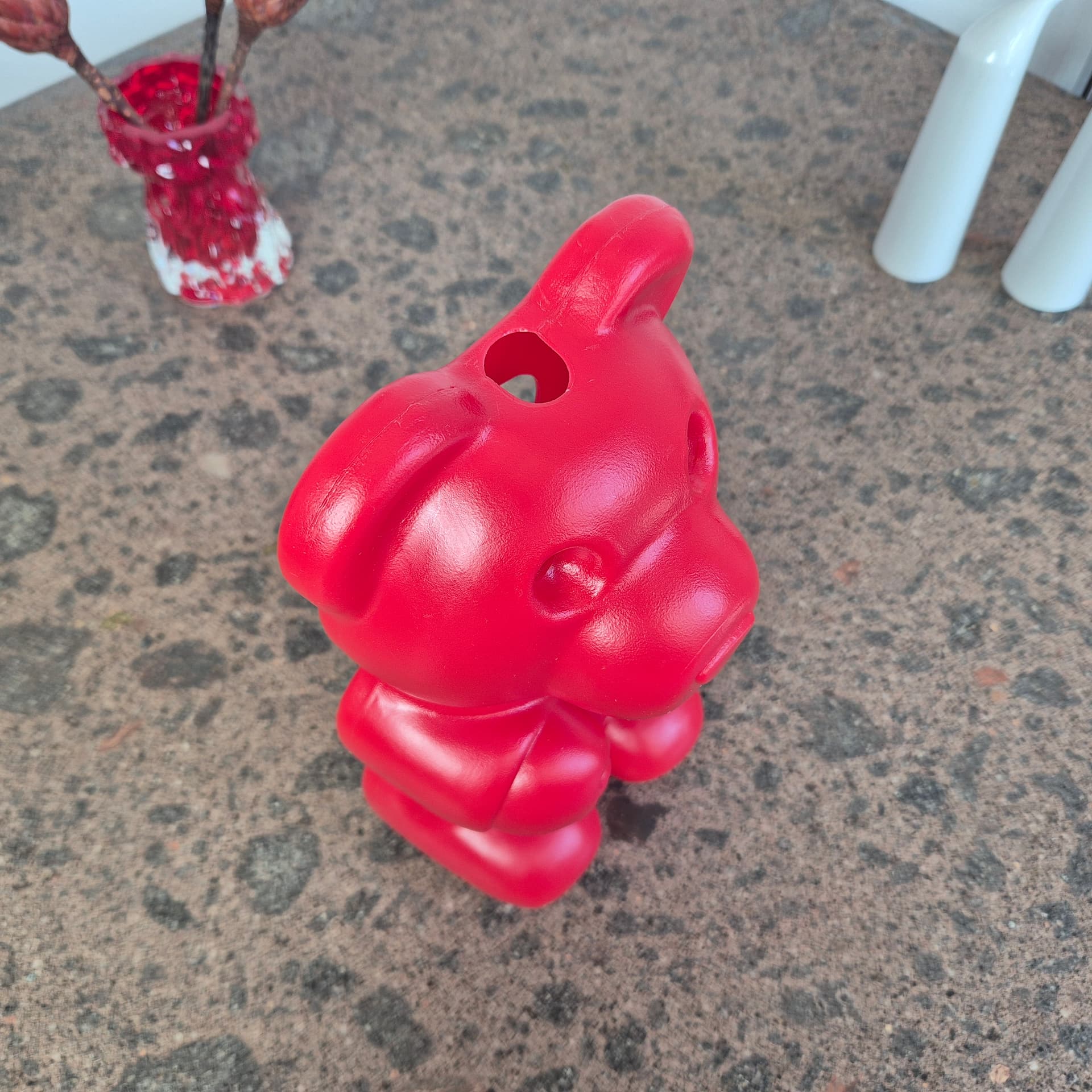 Nawilżacz powietrza, miś Haribo, plastik czerwony, Niemcy, lata 90. - 341886