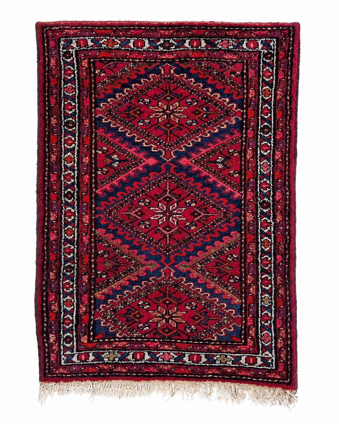 Rug Shiraz 150x103 cm, red multicolor, wool, Iran, 1960s.