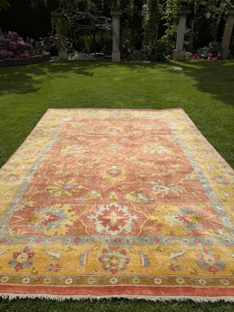 Rug Ziegler Tabriz 370x275 cm, terracotta gold, cashmere wool, Iran - 341995
