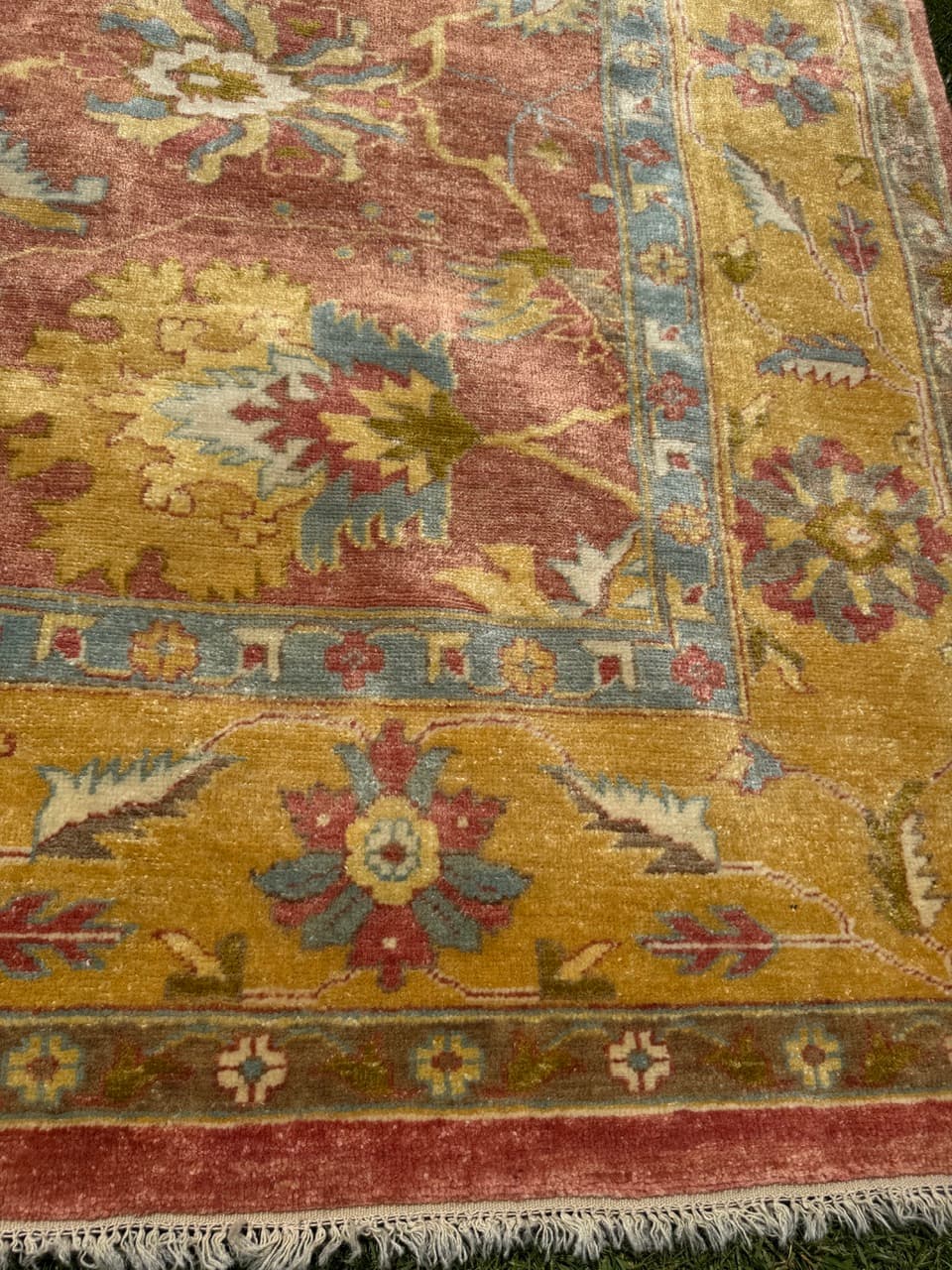 Rug Ziegler Tabriz 370x275 cm, terracotta gold, cashmere wool, Iran - 341996