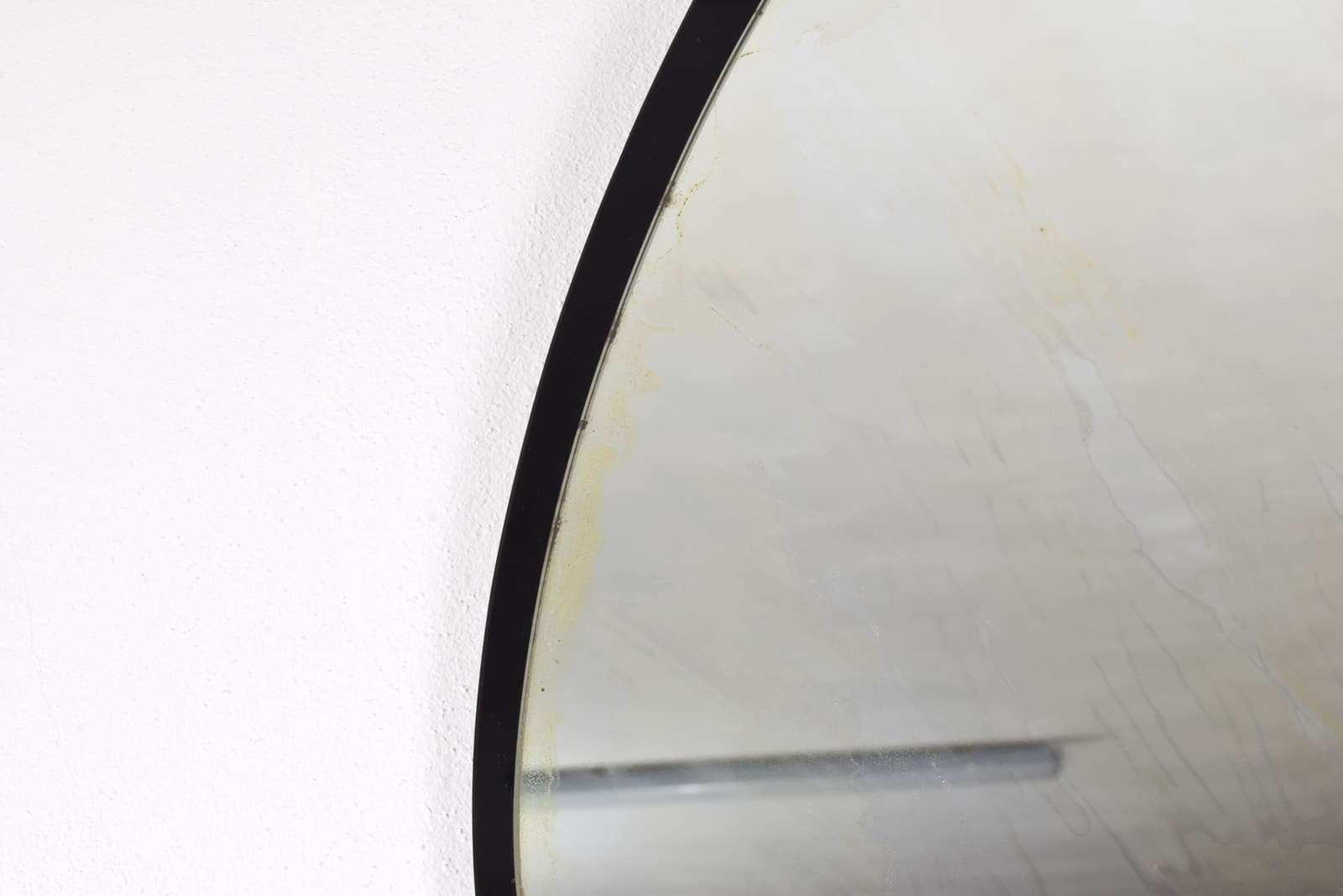 Wall mirror, black glass, Italy, 1960s. - 342011