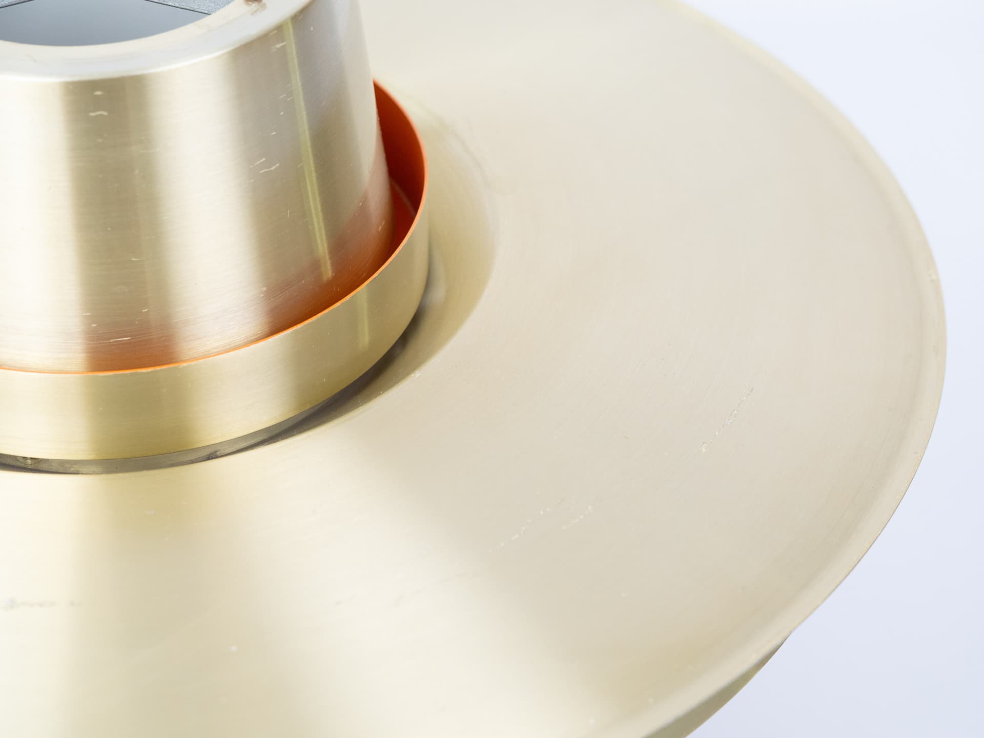 Pendant lamp Verona, gold, aluminum, by S. Middelboe, Lyfa, Denmark, 1960s. - 342052