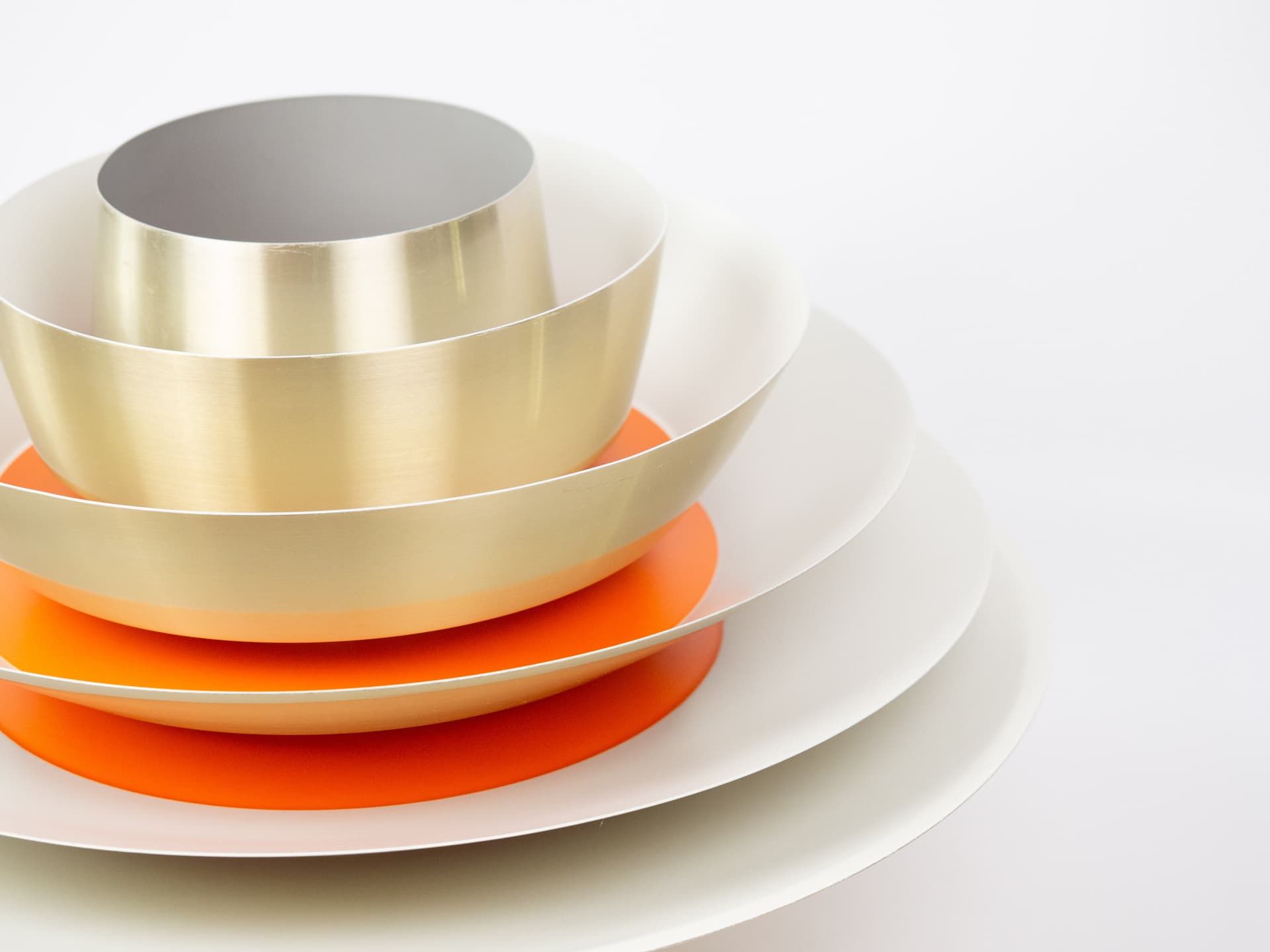 Pendant lamp Verona, gold, aluminum, by S. Middelboe, Lyfa, Denmark, 1960s. - 342054