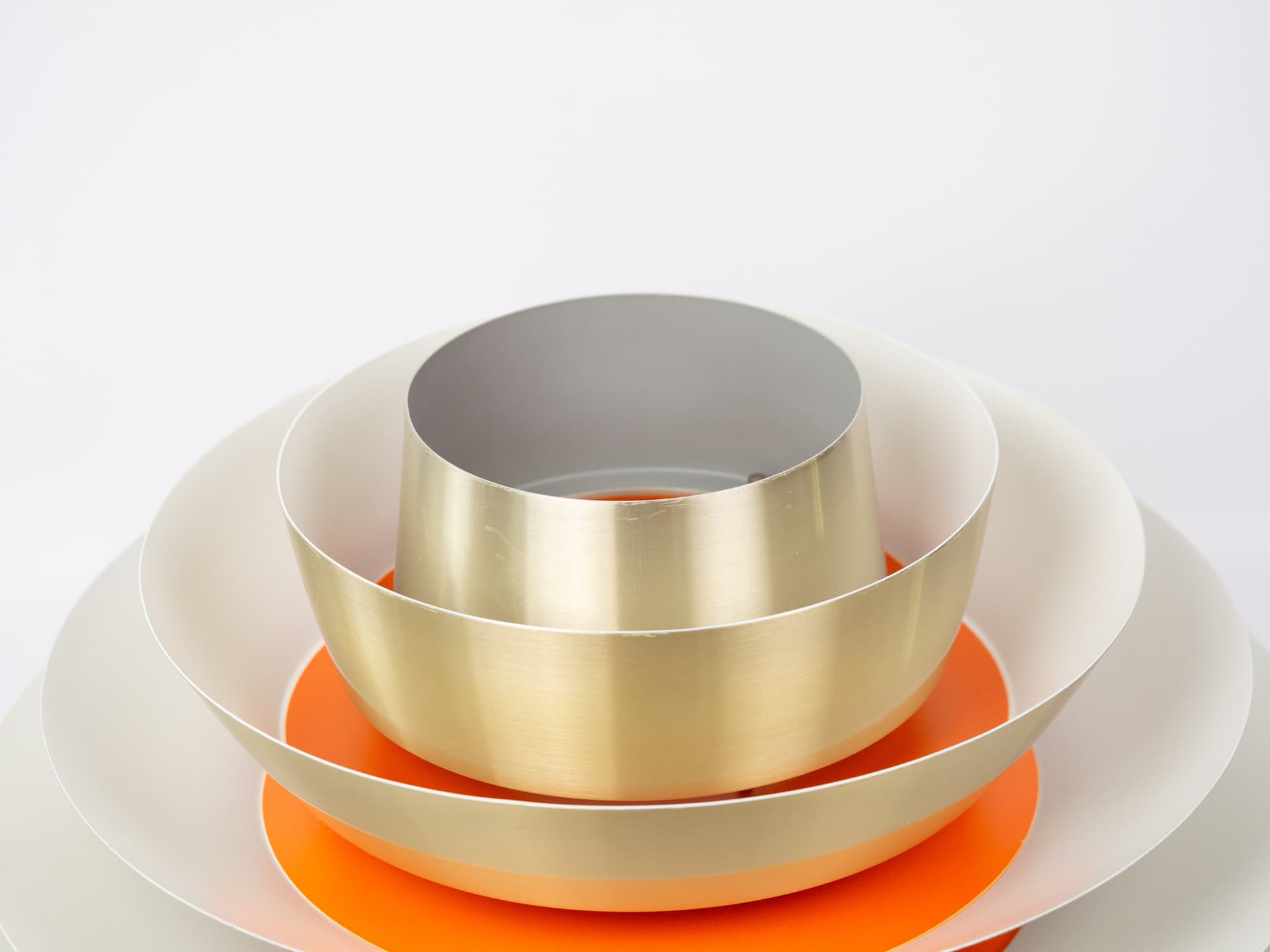 Pendant lamp Verona, gold, aluminum, by S. Middelboe, Lyfa, Denmark, 1960s. - 342050