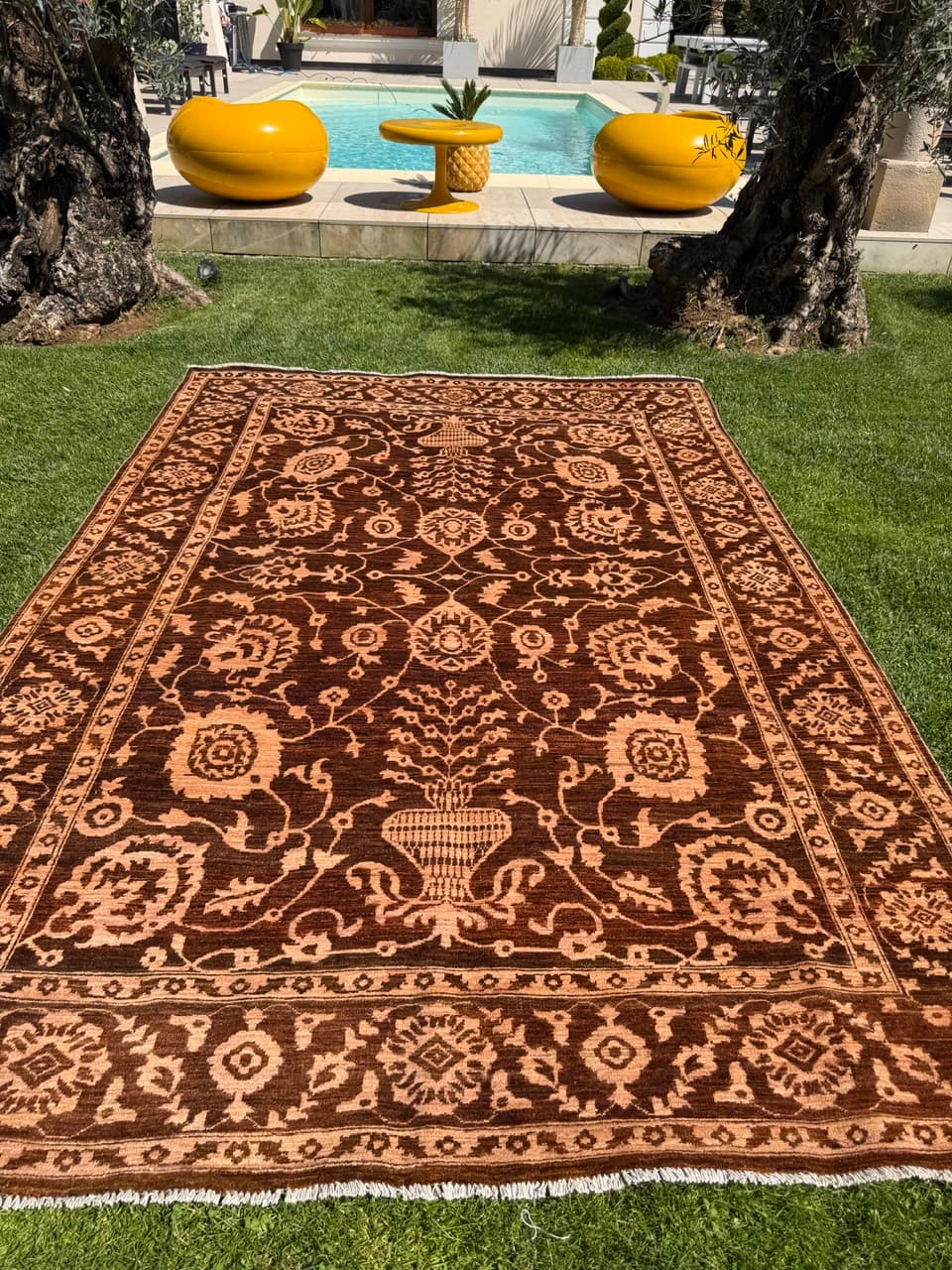 Rug Ziegler 300x200 cm, brown beige, wool, Pakistan - 342093