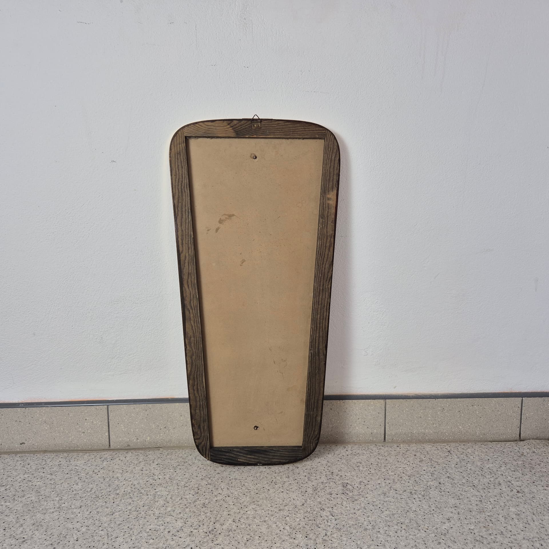 Mirror Rockabilly, black red gold metal, glass, Germany, 1960s. - 342115