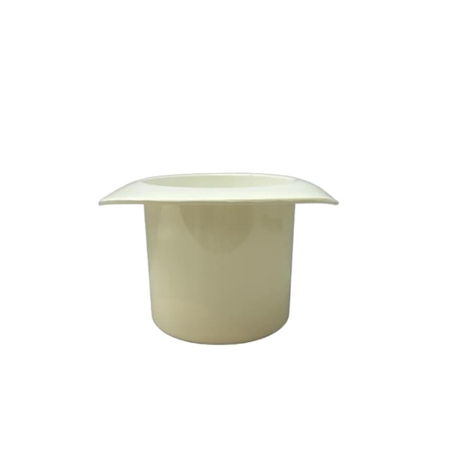 Decorative container, ivory white plastic, Koziol, Germany, 1980s. - DIMENSION