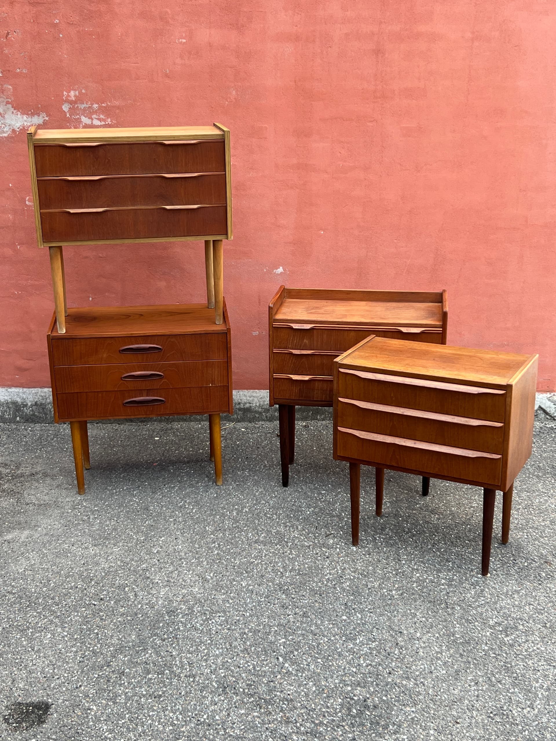 Chest of drawers, brown teak, Denmark, 1960s. - 342787