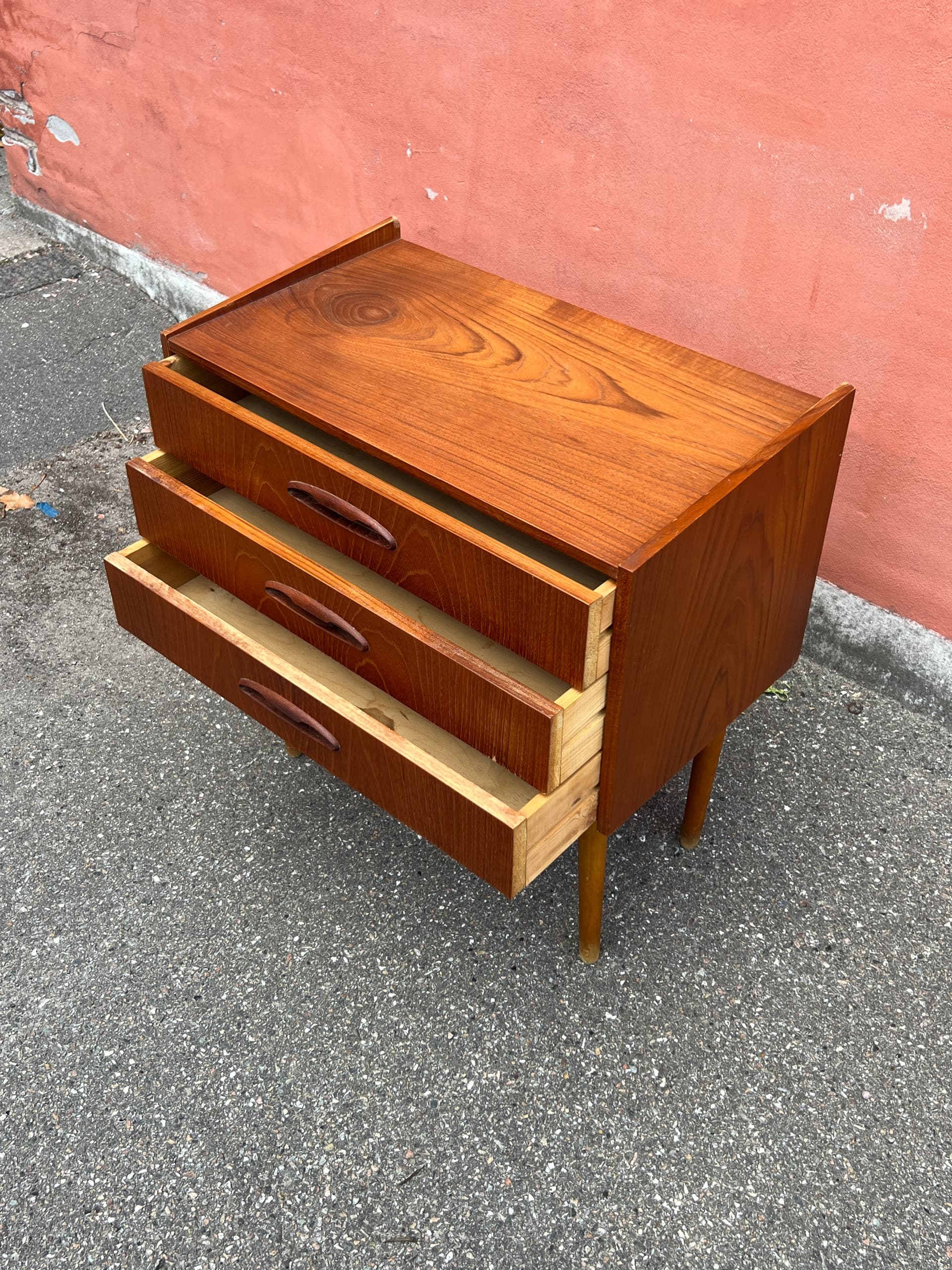 Chest of drawers, brown teak, Denmark, 1960s. - 342842