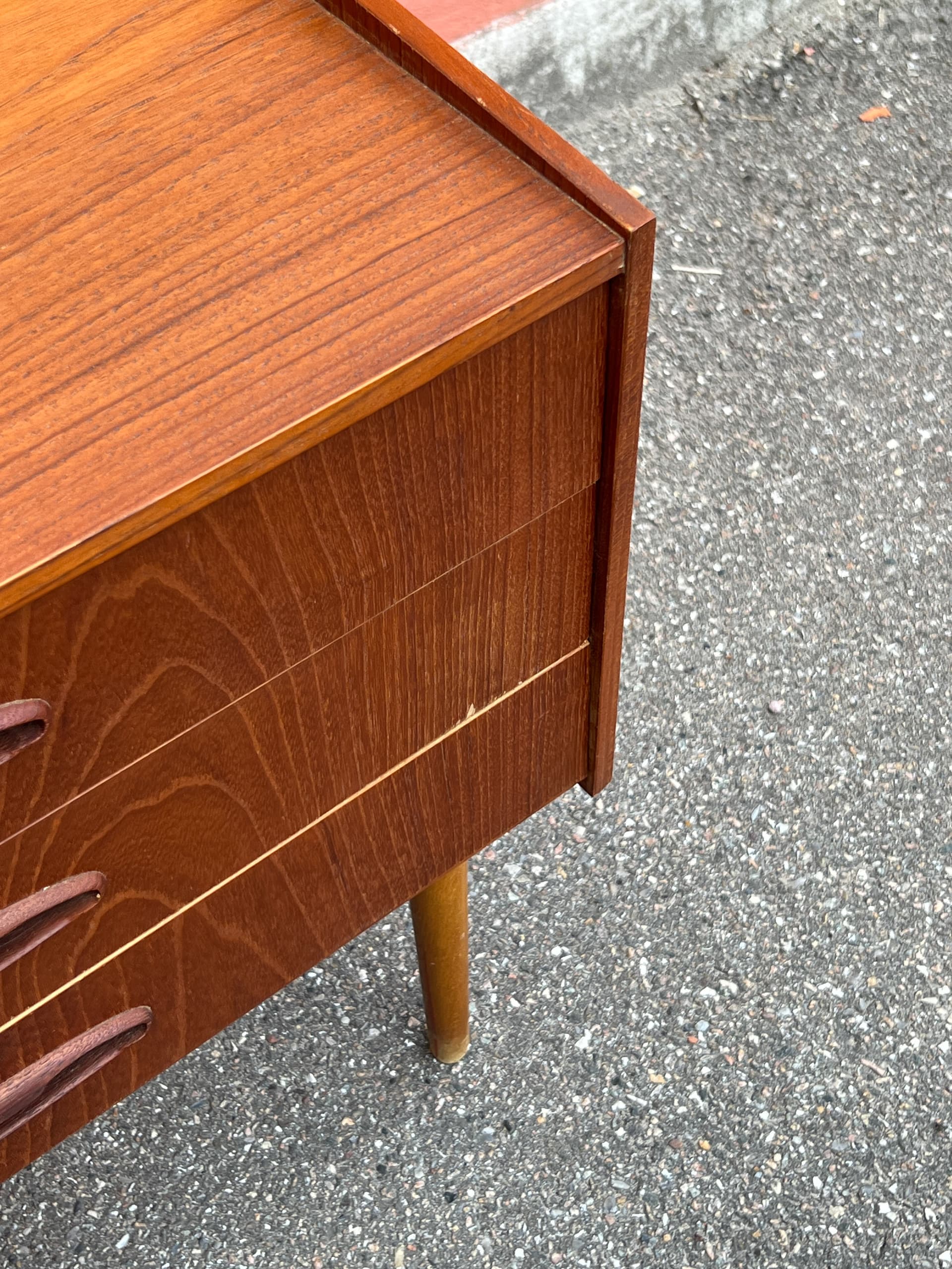 Chest of drawers, brown teak, Denmark, 1960s. - 342837
