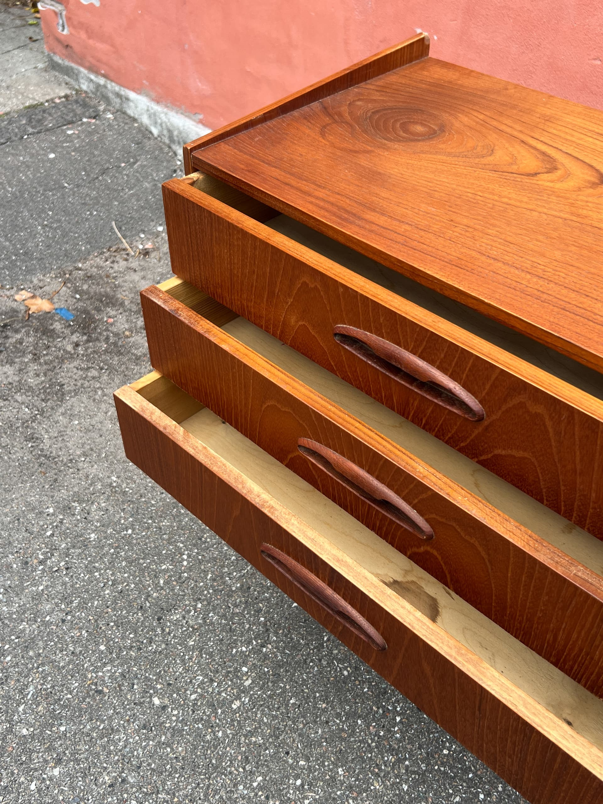 Chest of drawers, brown teak, Denmark, 1960s. - 342839