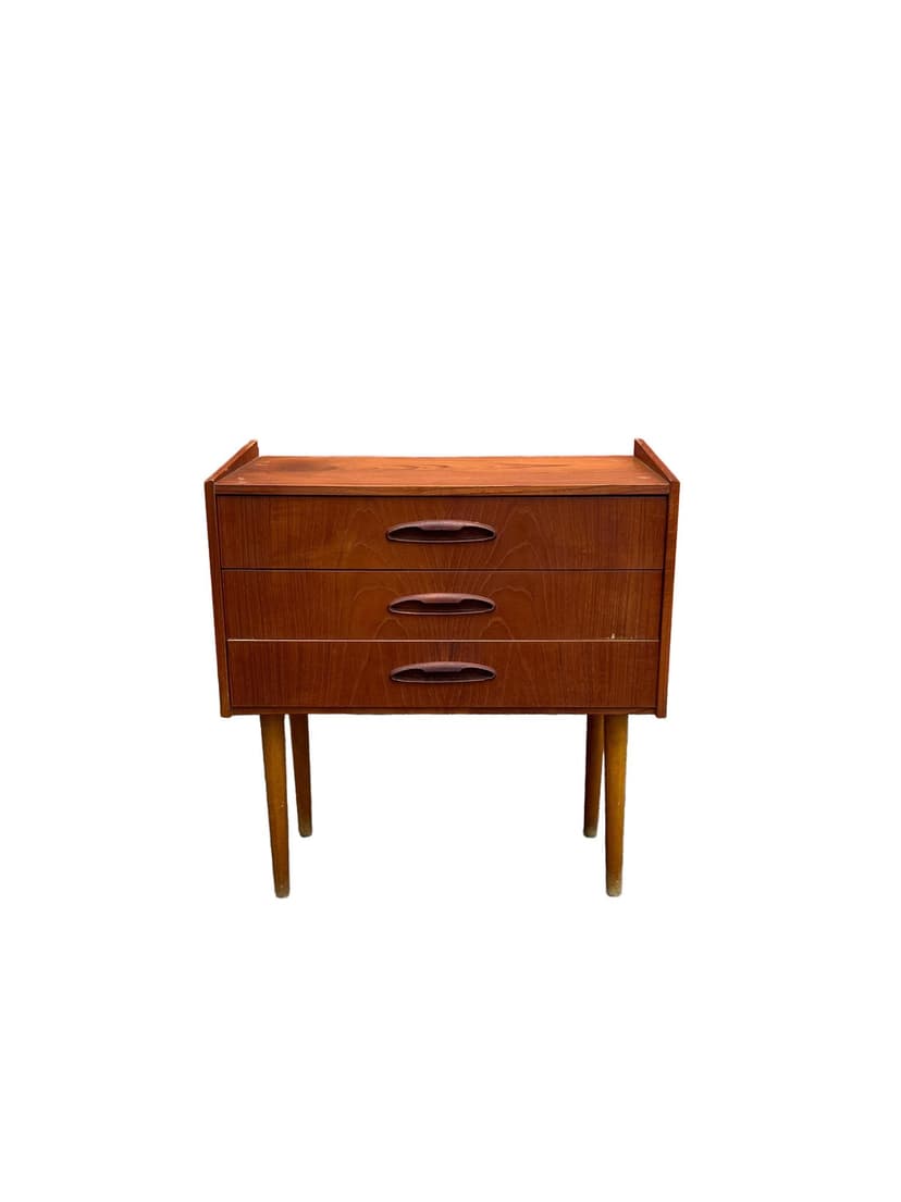 Chest of drawers, brown teak, Denmark, 1960s.