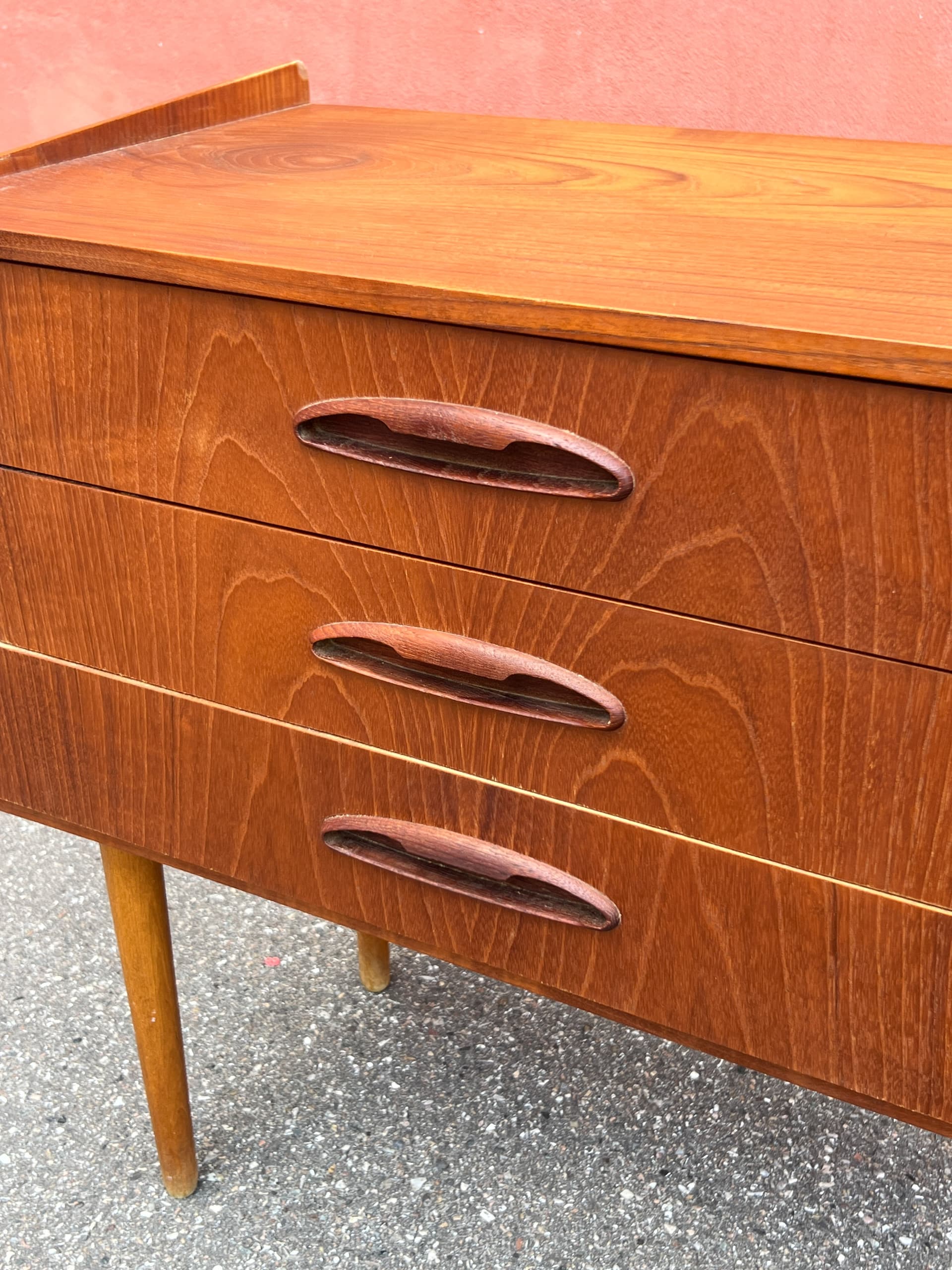 Chest of drawers, brown teak, Denmark, 1960s. - 342833