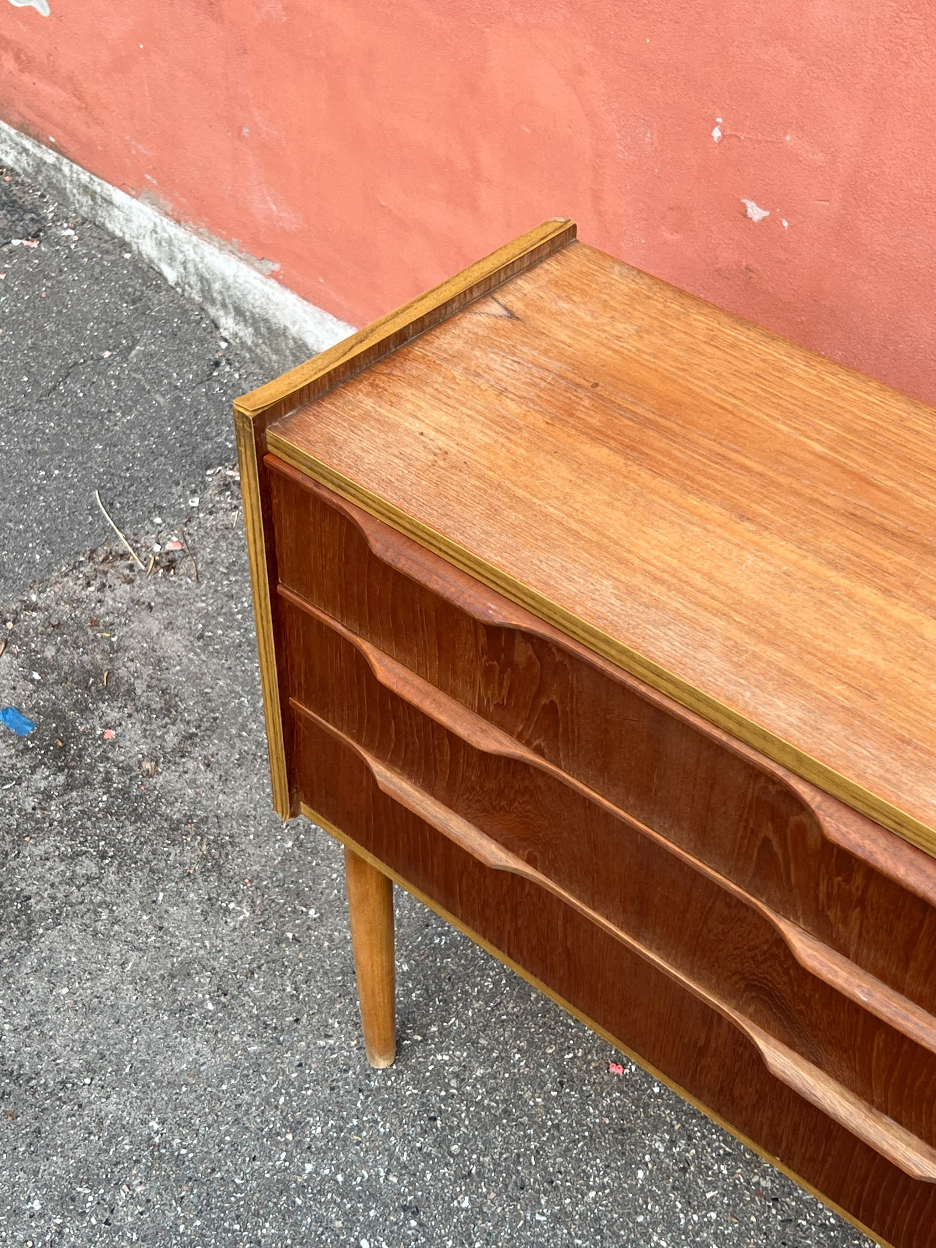 Chest of drawers, brown teak, Denmark, 1960s. - 342865